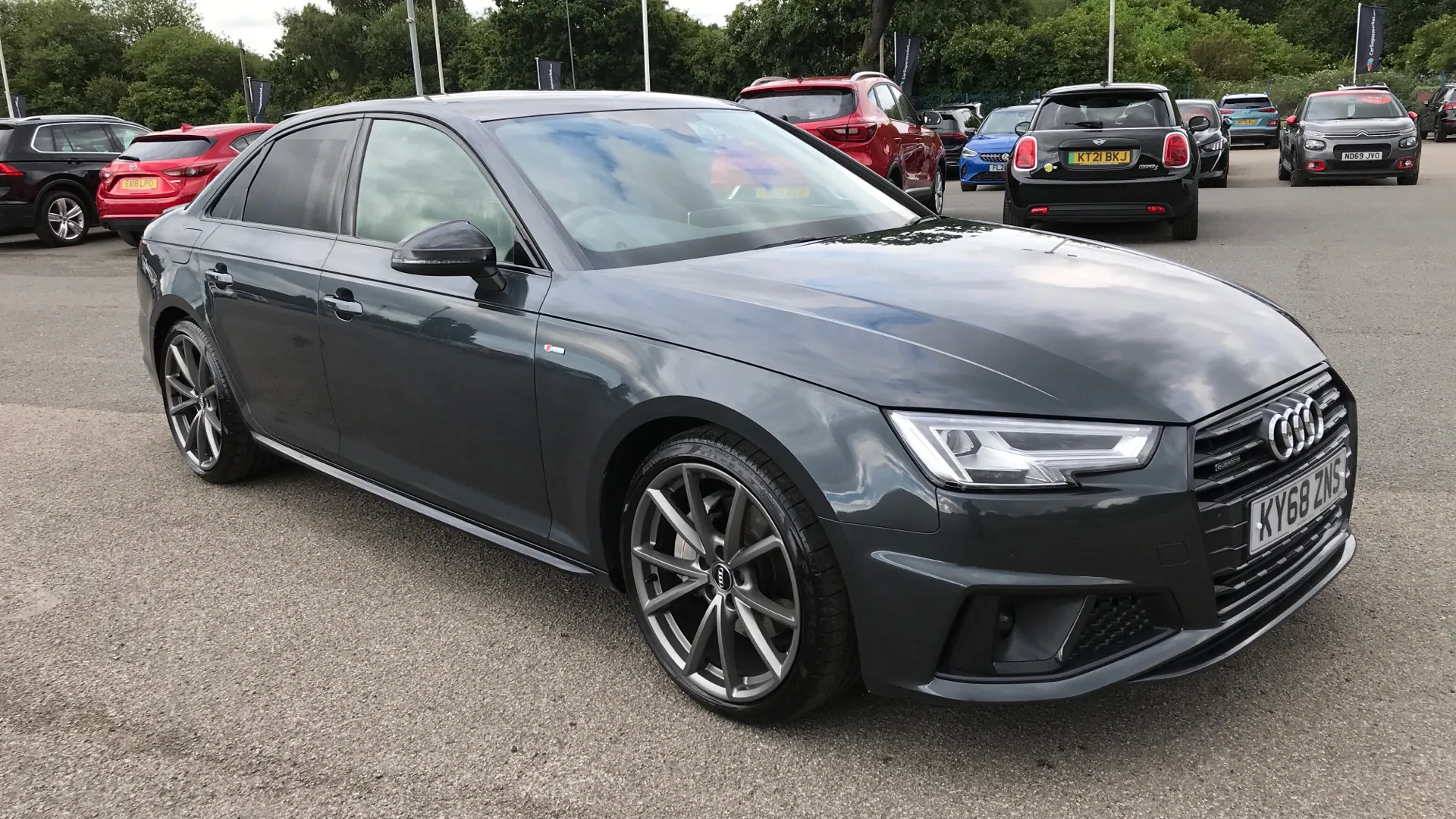 Used Grey Audi A4 40 TDI Quattro Black Edition S Tronic 2019  