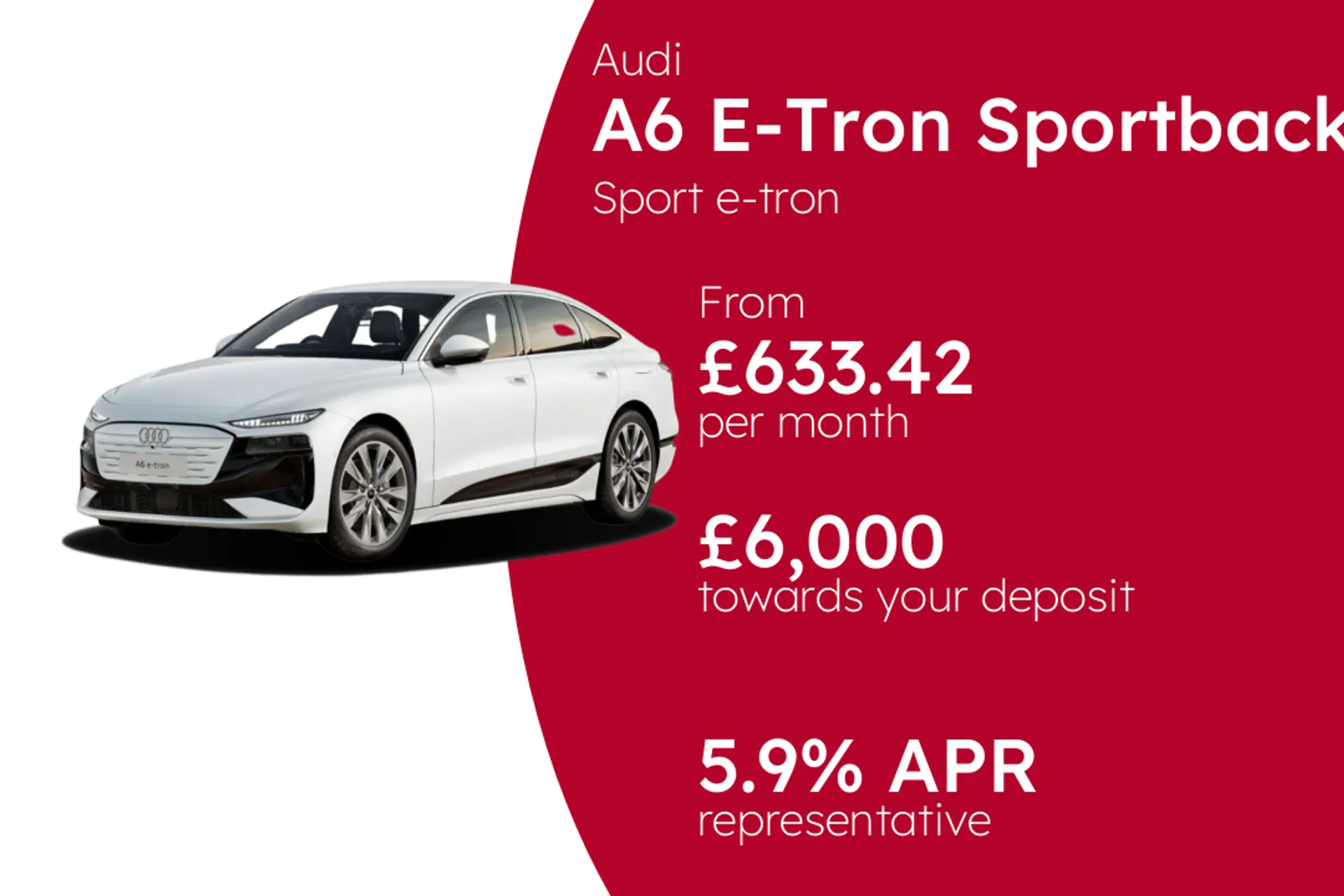 Audi Sport e-tron  PCP Finance Offer From £633.42 Per Month 5.90%