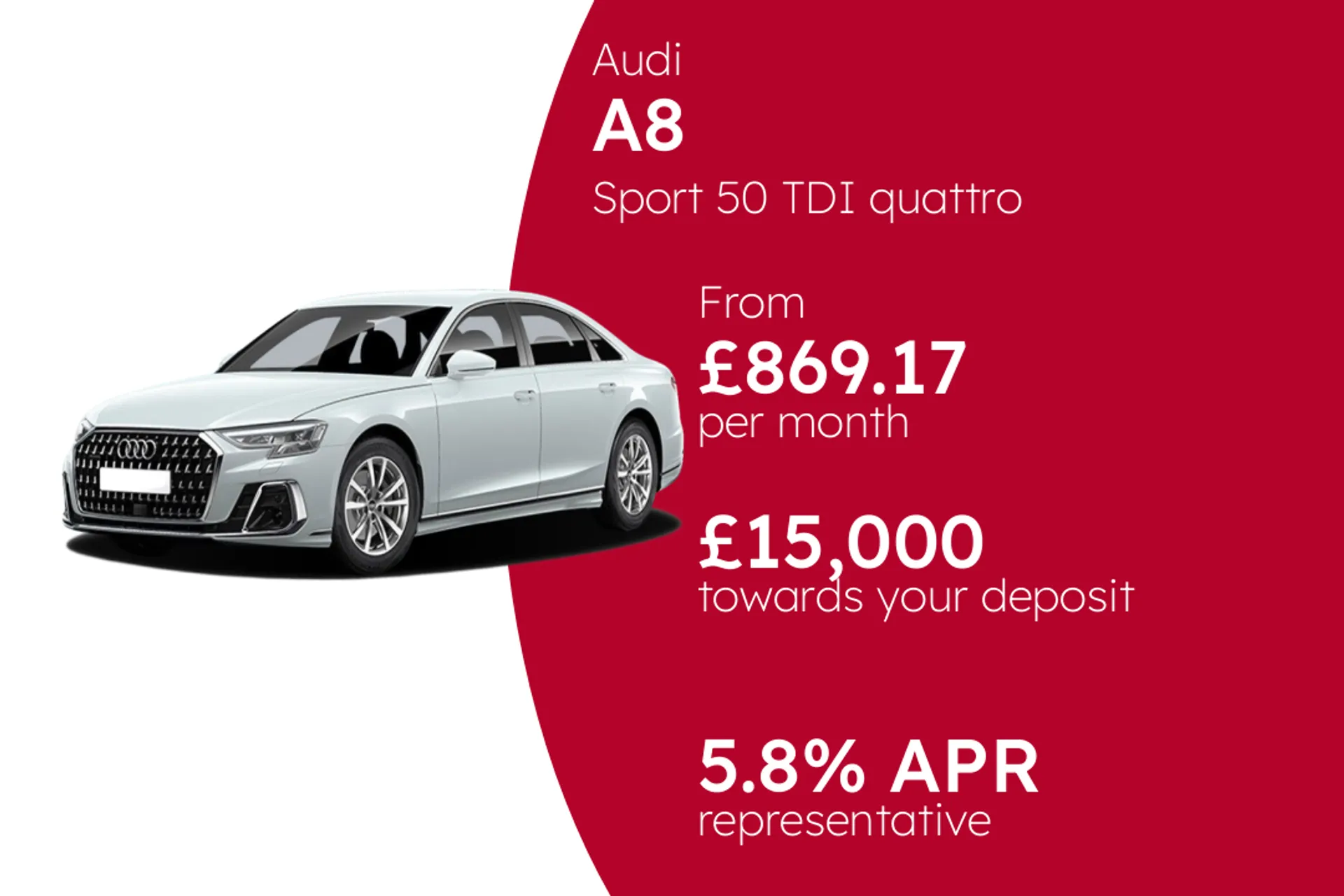 Audi Sport 50 TDI quattro tiptronic PCP Finance Offer From £869.17 Per Month 5.80%