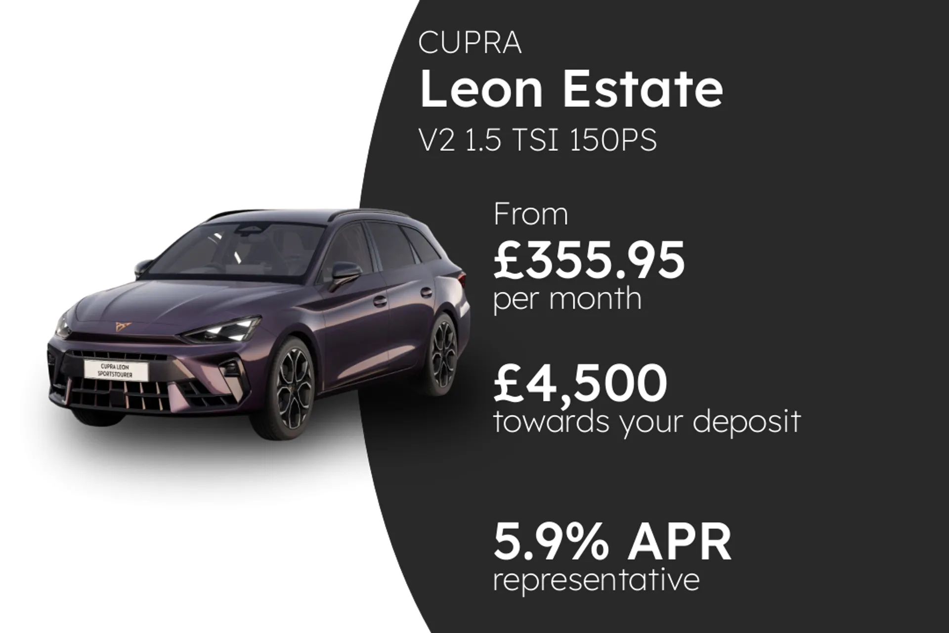 CUPRA V2 1.5 TSI 150PS PCP Finance Offer From £355.95 Per Month 5.90%