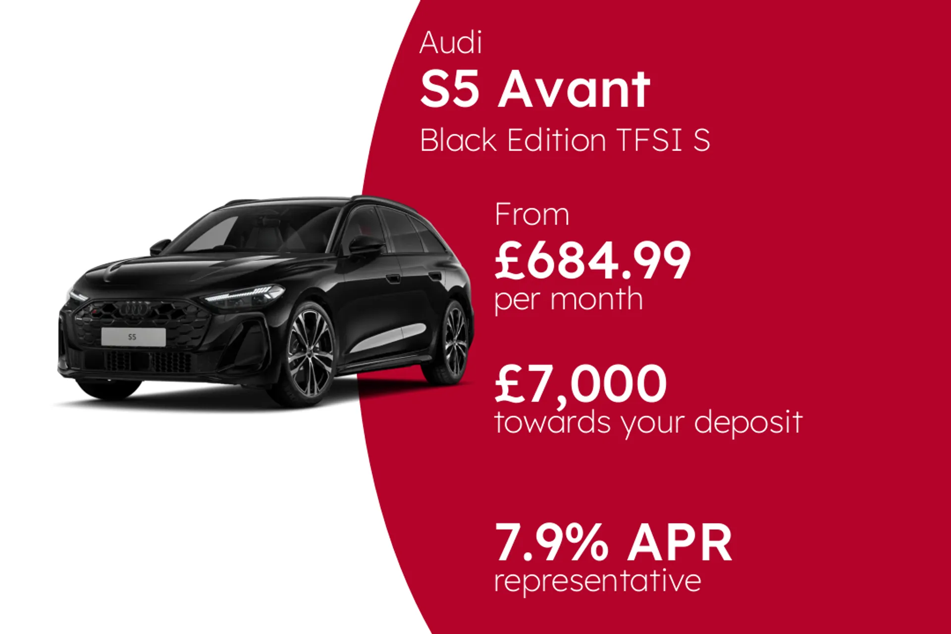 Audi Black Edition TFSI S tronic (Metallic Paint) PCP Finance Offer From £684.99 Per Month 7.90%