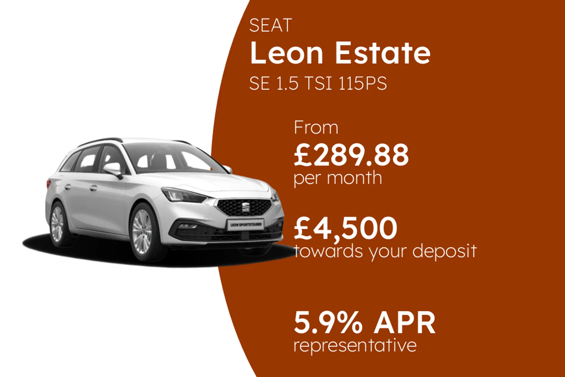 SEAT SE 1.5 TSI 115PS PCP Finance Offer From £289.88 Per Month 5.90%