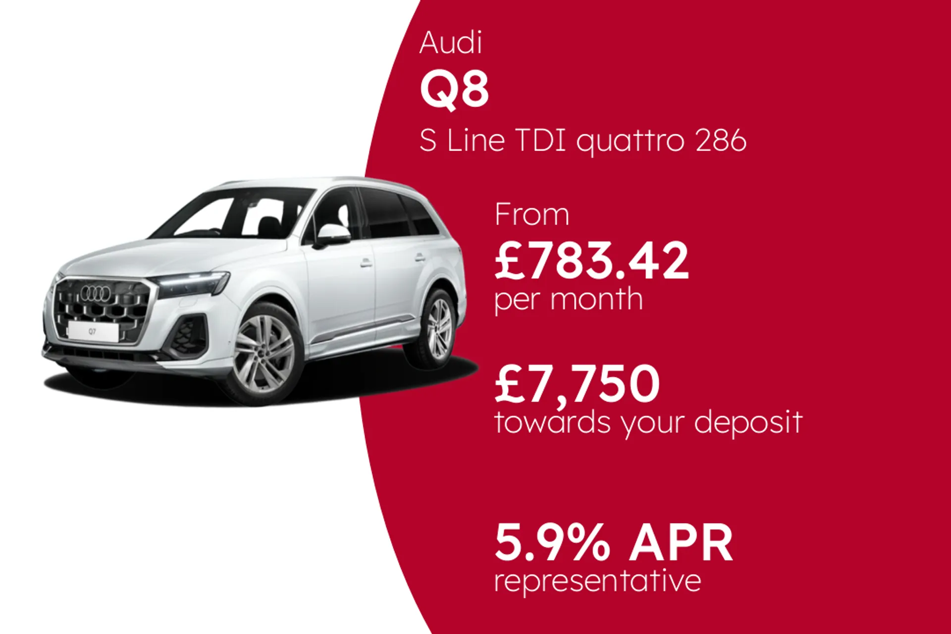 Audi S Line TDI quattro 286 PS S Tronic PCP Finance Offer From £783.42 Per Month 5.90%