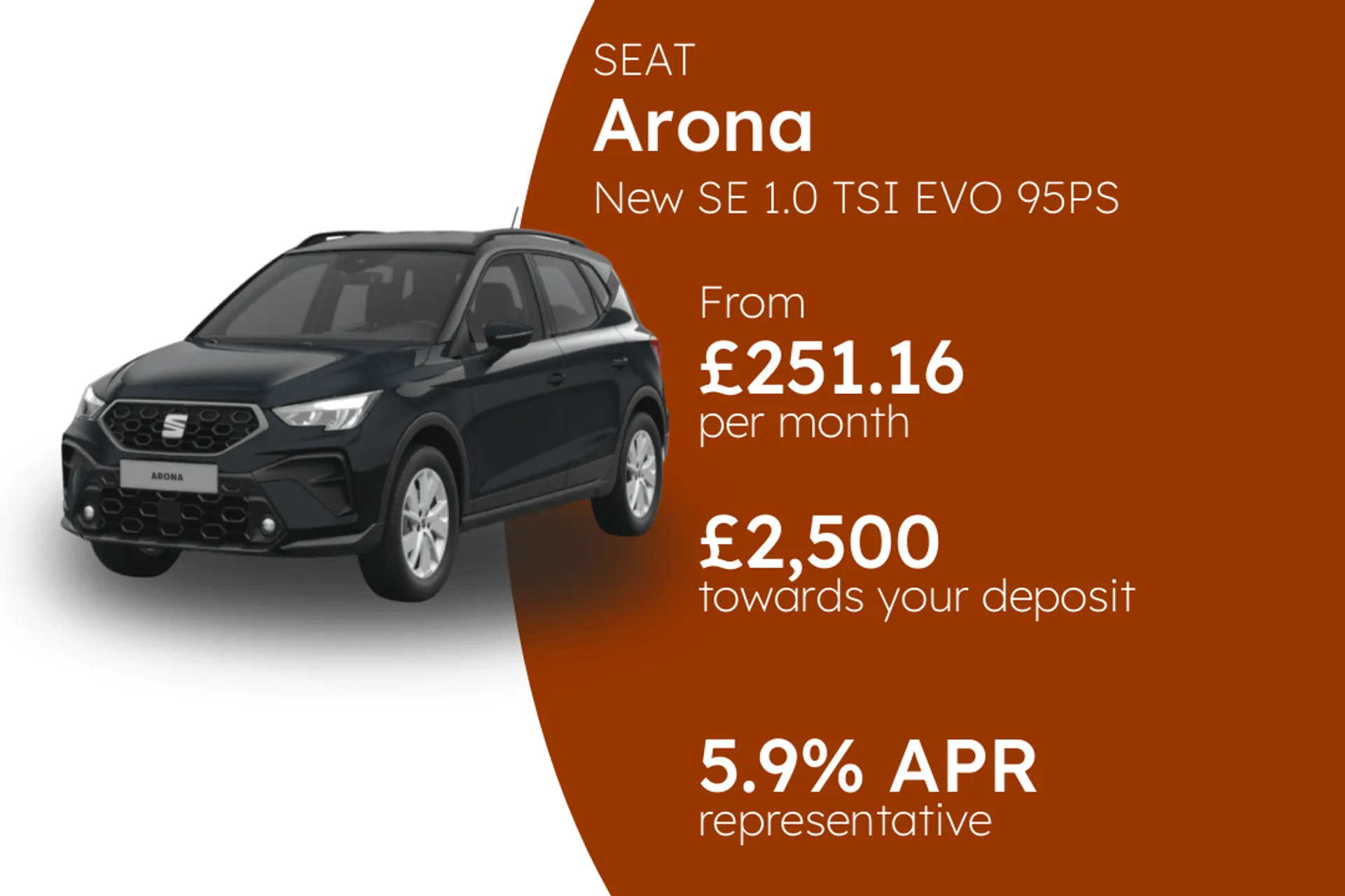 SEAT New SE 1.0 TSI EVO 95PS PCP Finance Offer From £251.16 Per Month 5.90%