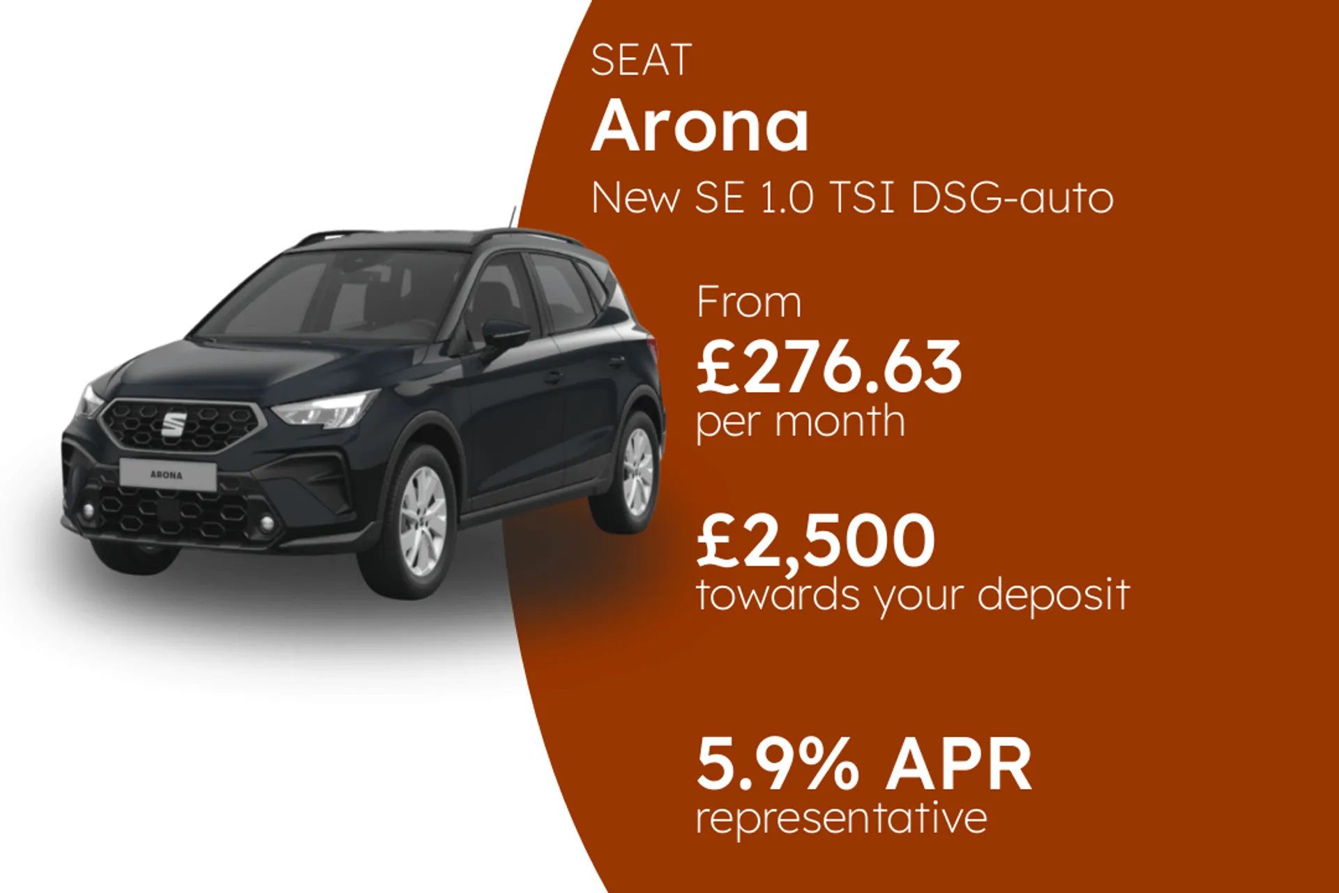 SEAT New SE 1.0 TSI DSG-auto 115PS PCP Finance Offer From £276.63 Per Month 5.90%