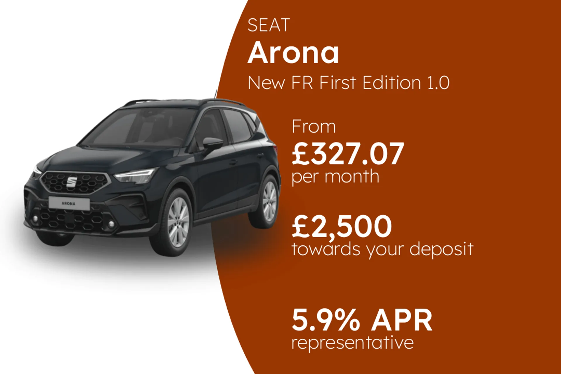 SEAT New FR First Edition 1.0 TSI DSG-auto 115PS PCP Finance Offer From £327.07 Per Month 5.90%