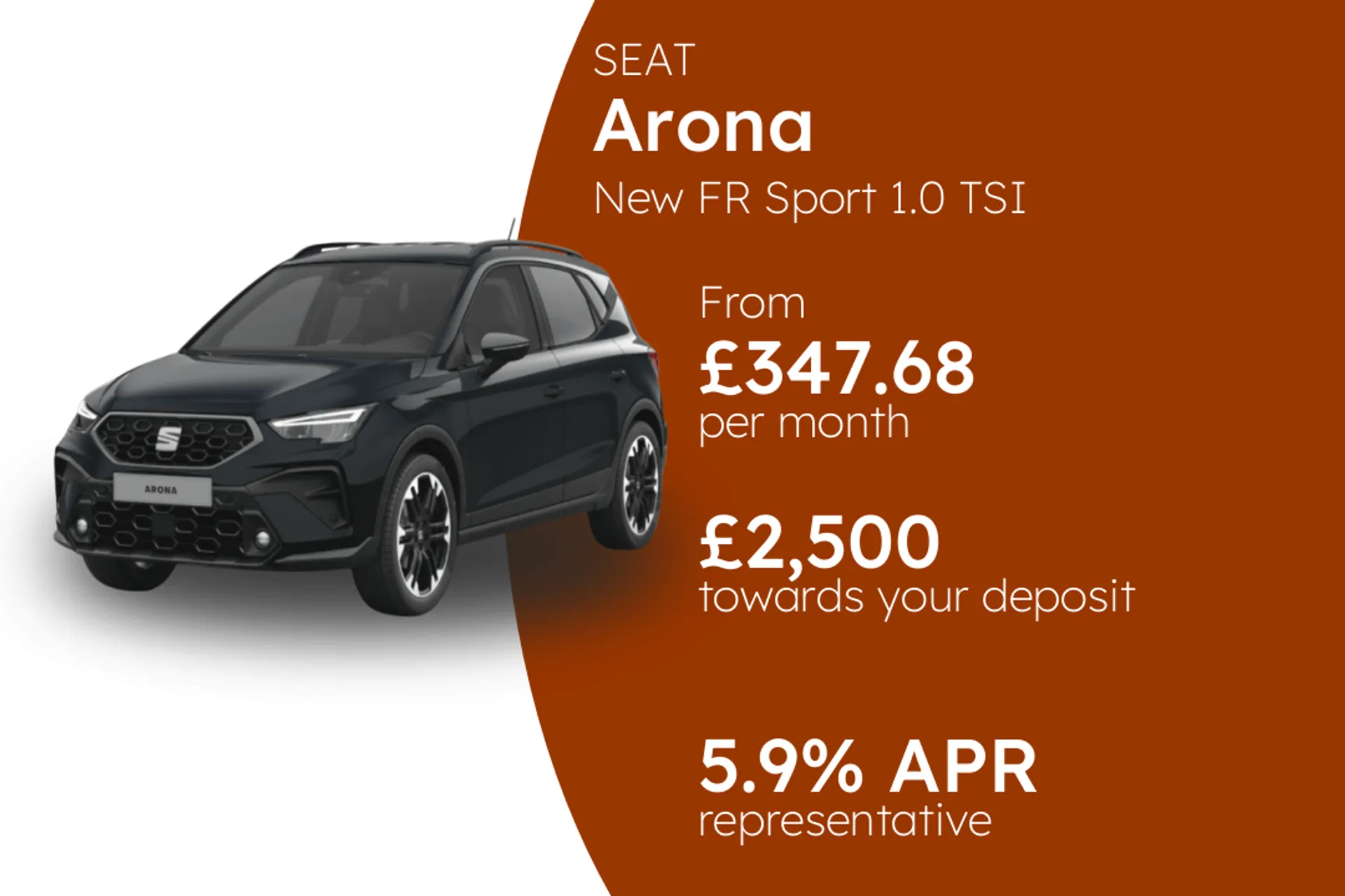 SEAT New FR Sport 1.0 TSI DSG-auto 115PS PCP Finance Offer From £347.68 Per Month 5.90%