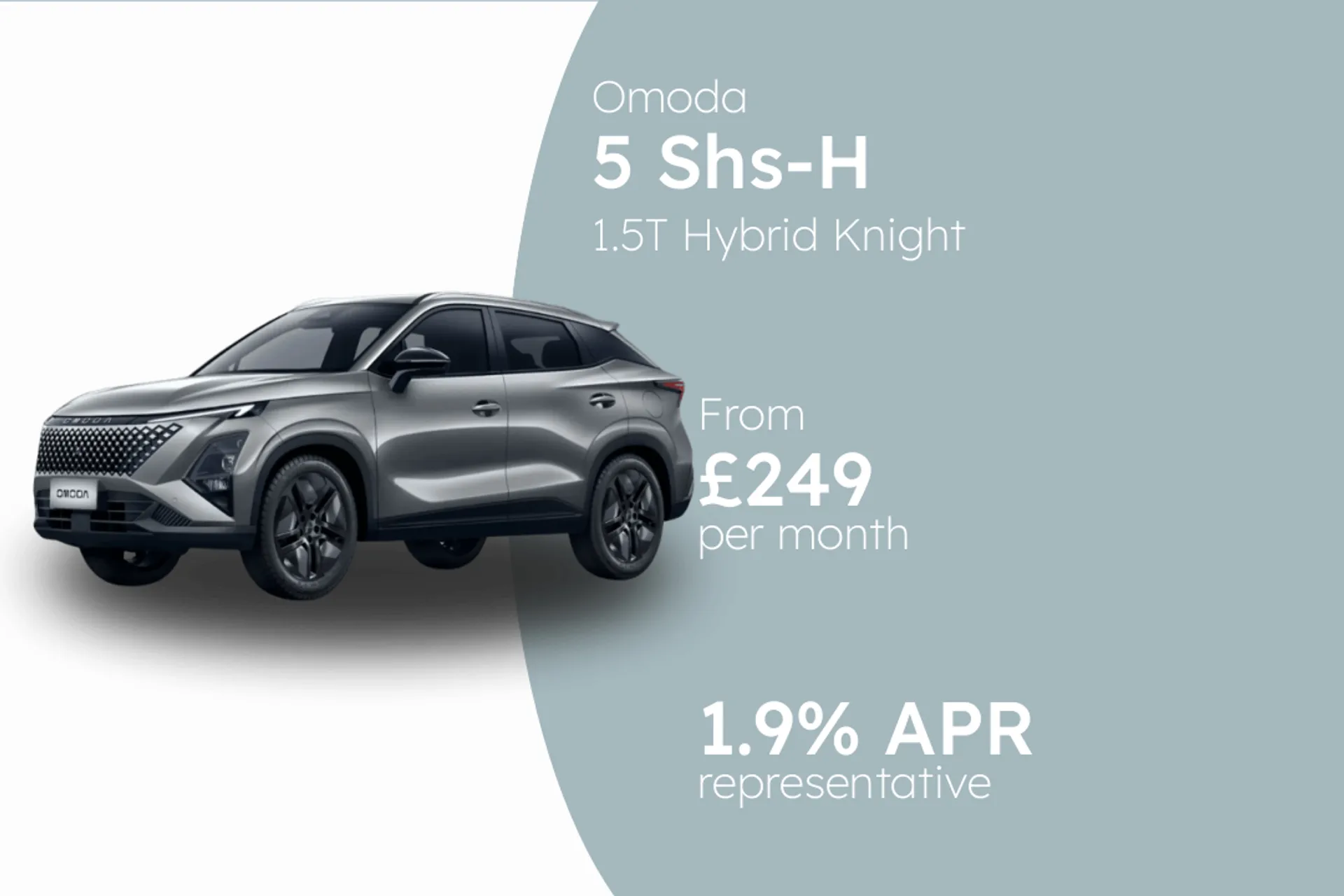 Omoda 1.5T Hybrid Knight PCP Finance Offer From £249.00 Per Month 1.90%
