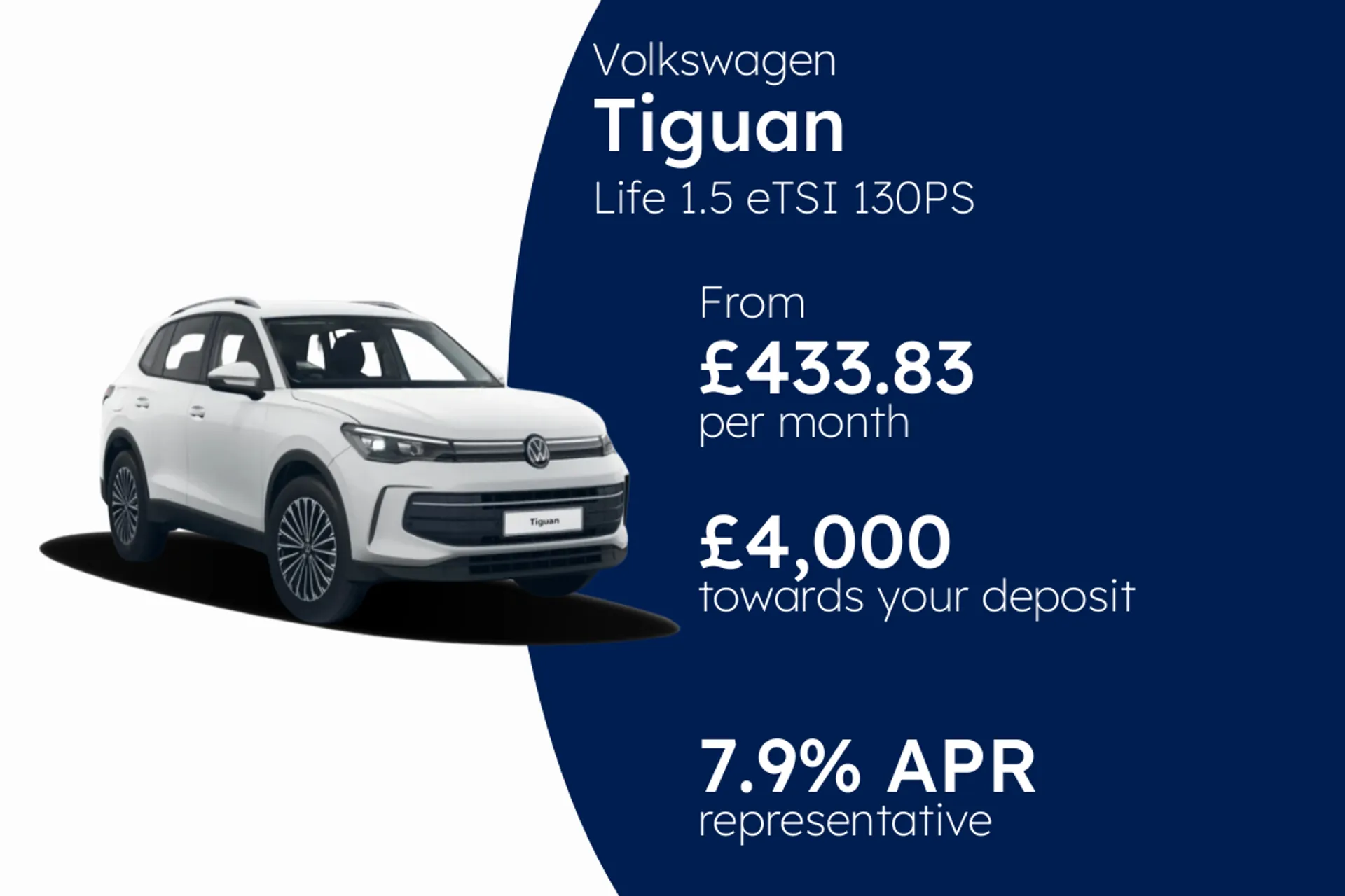 Volkswagen Life 1.5 eTSI 130PS 7-Speed DSG 5 Door PCP Finance Offer From £433.83 Per Month 7.90%