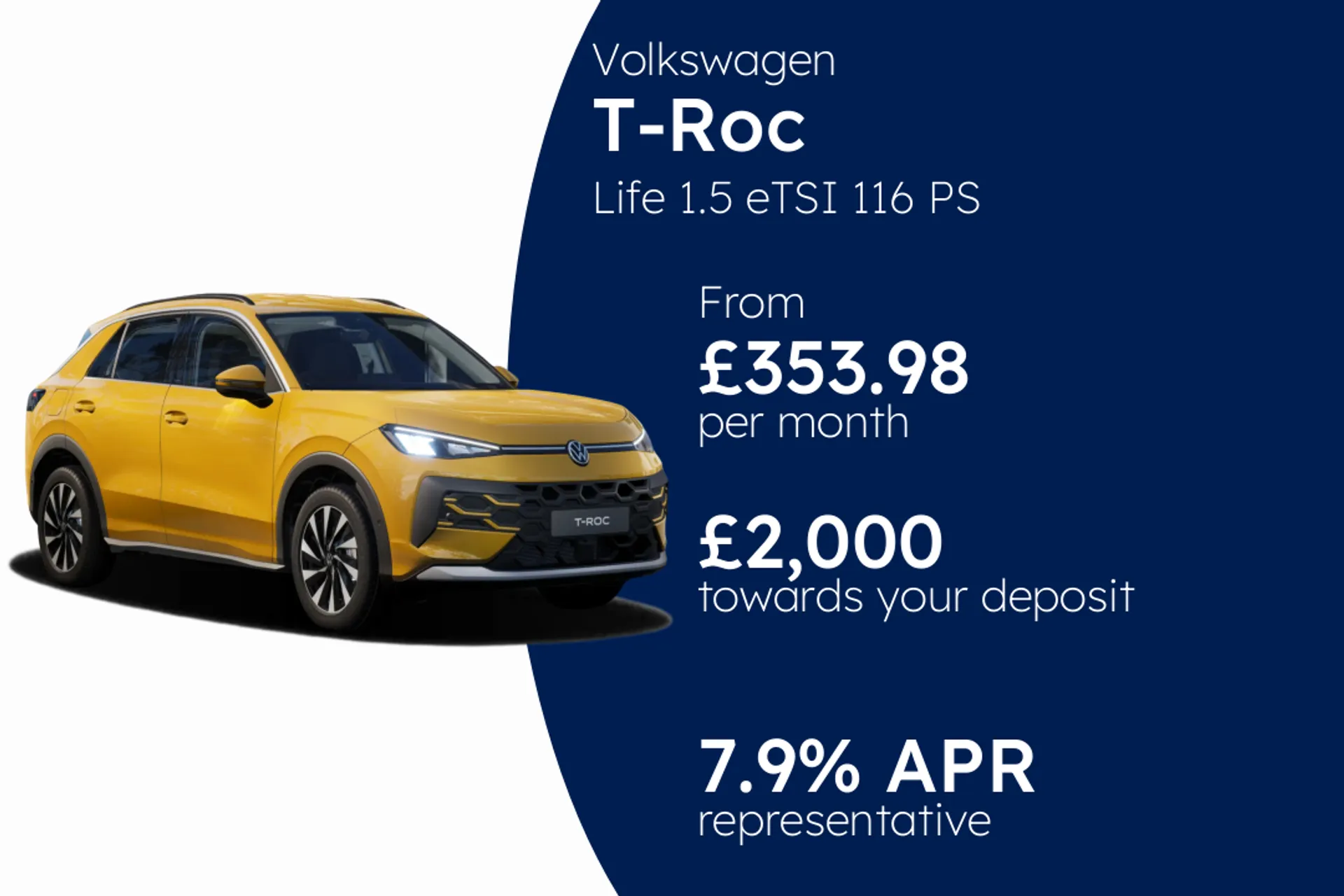 Volkswagen Life 1.5 eTSI 116 PS 7-speed DSG 5 Door PCP Finance Offer From £353.98 Per Month 7.90%