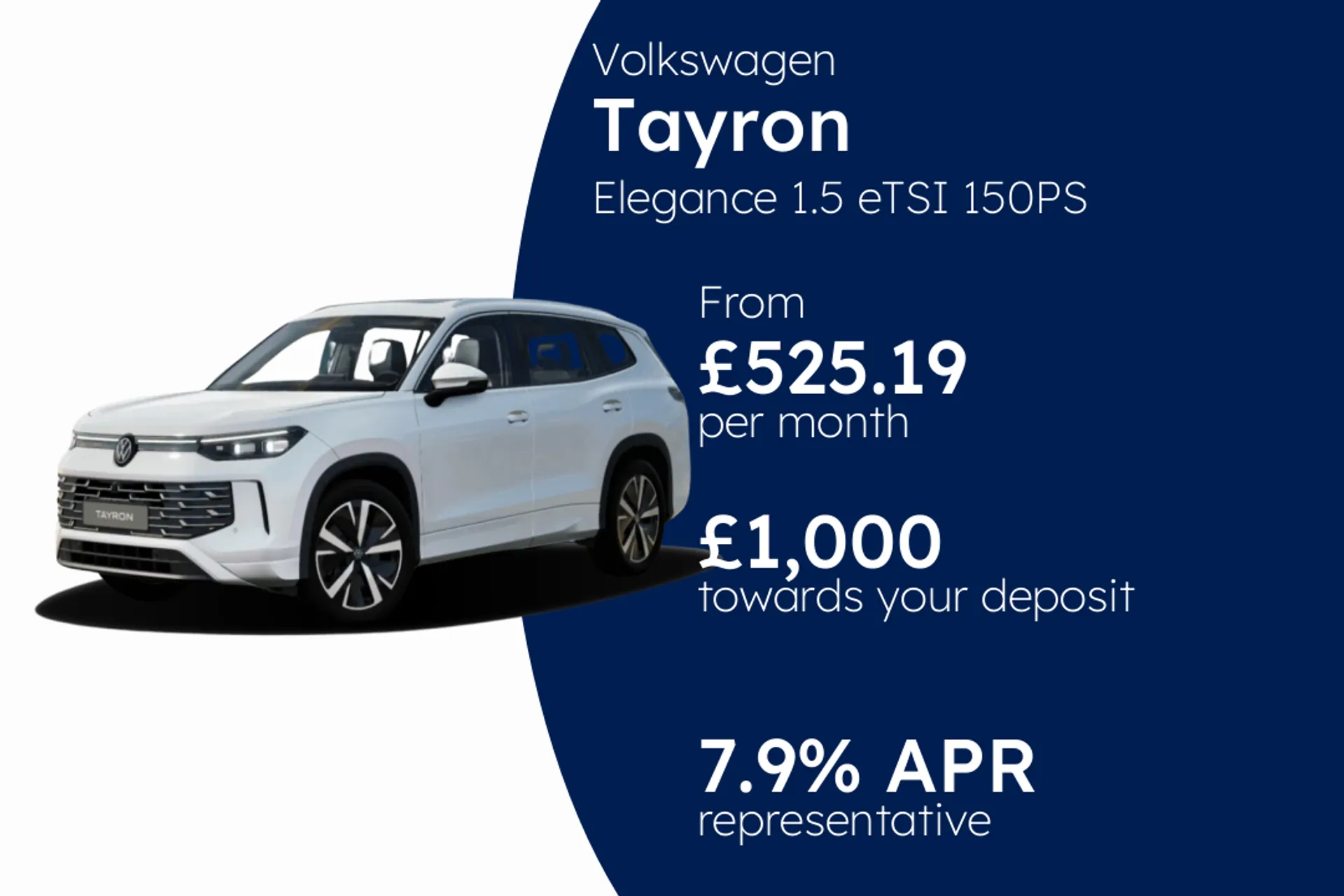 Volkswagen Elegance 1.5 eTSI 150PS 7-Speed DSG 5 Door PCP Finance Offer From £525.19 Per Month 7.90%