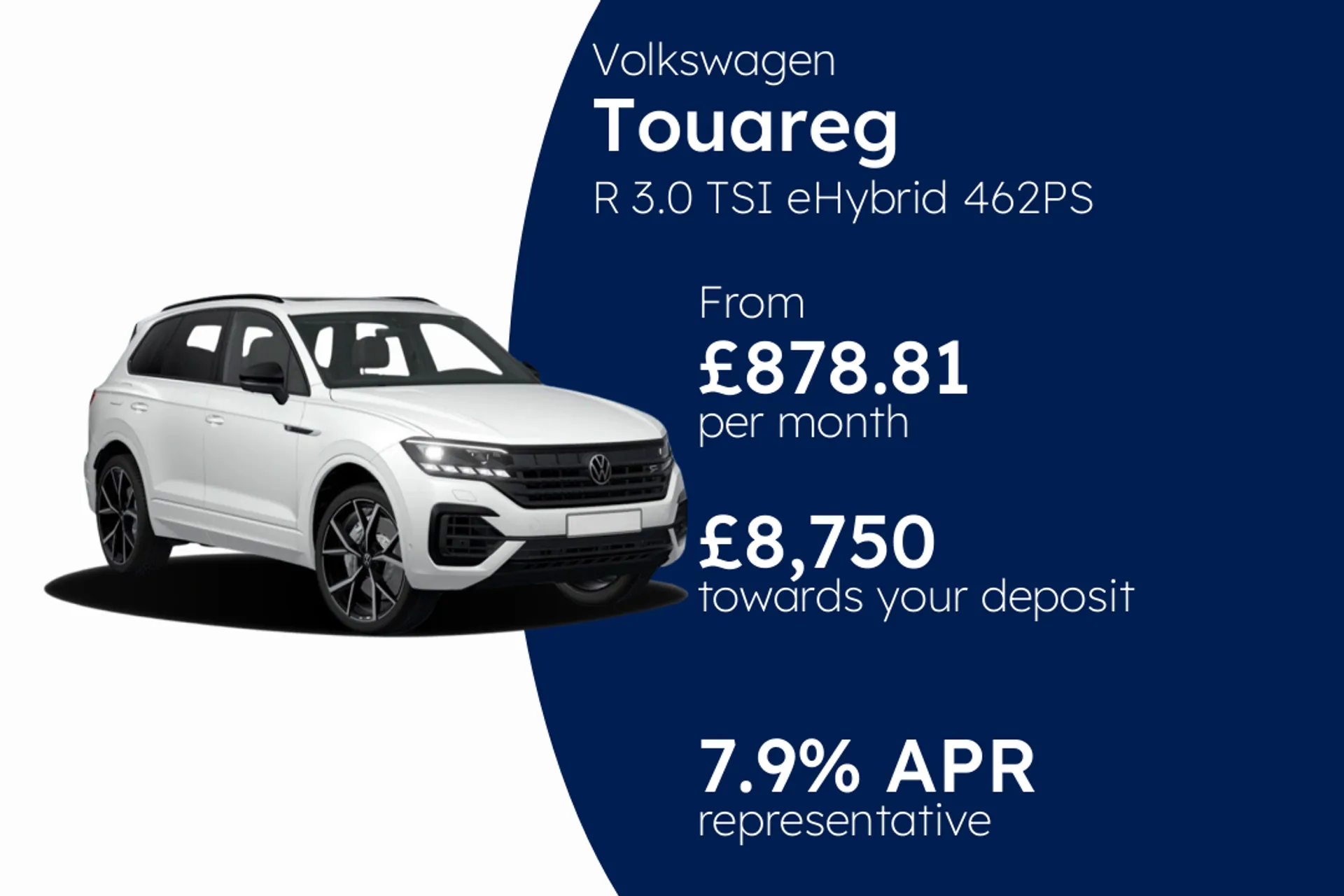 Volkswagen R 3.0 TSI eHybrid 462PS 8-Speed Tiptronic 4Motion 5 Door PCP Finance Offer From £878.81 Per Month 7.90%