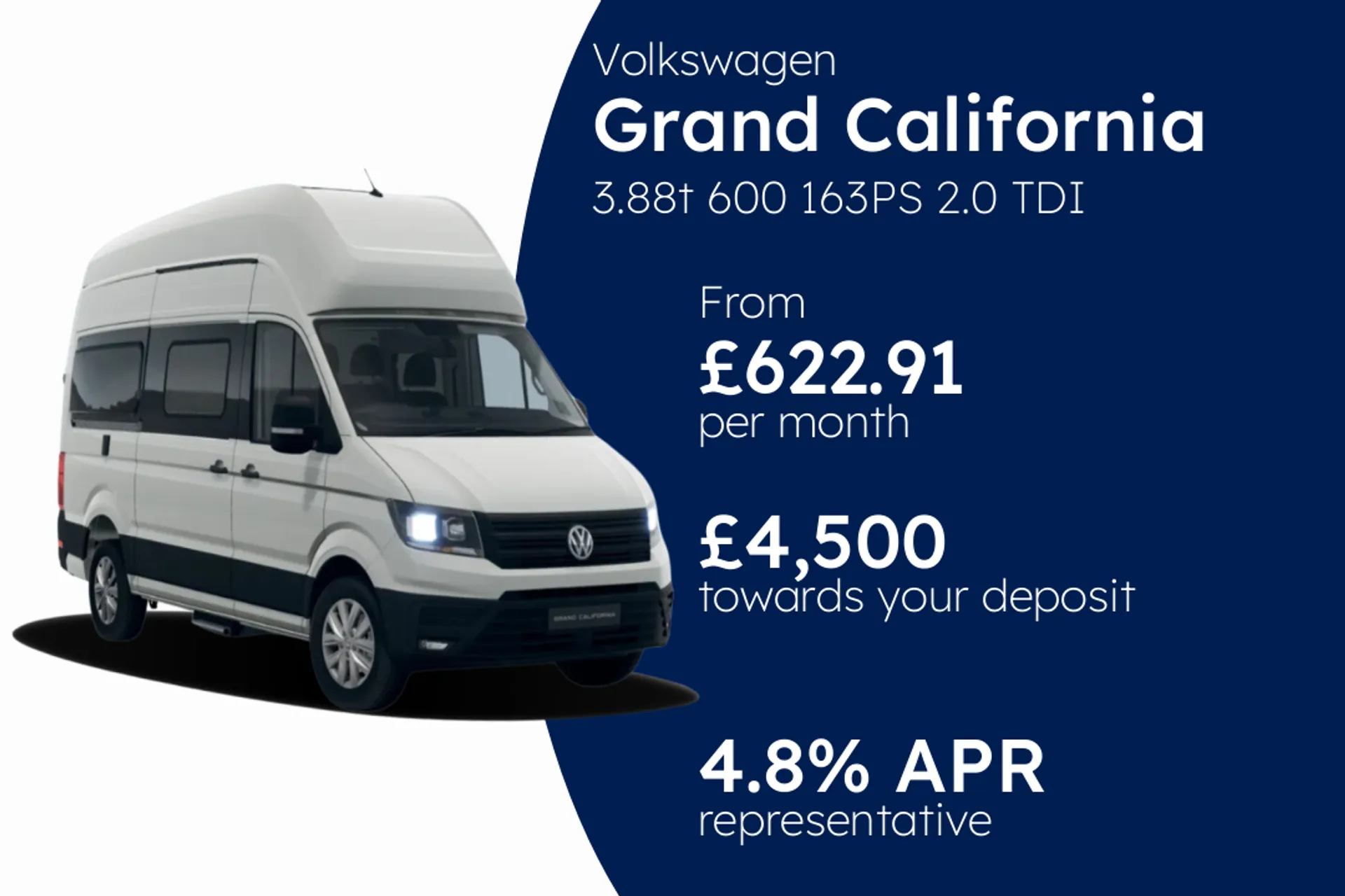 Volkswagen 3.88t 600 163PS 2.0 TDI 8sp Automatic FWD PCP Finance Offer From £622.91 Per Month 4.80%