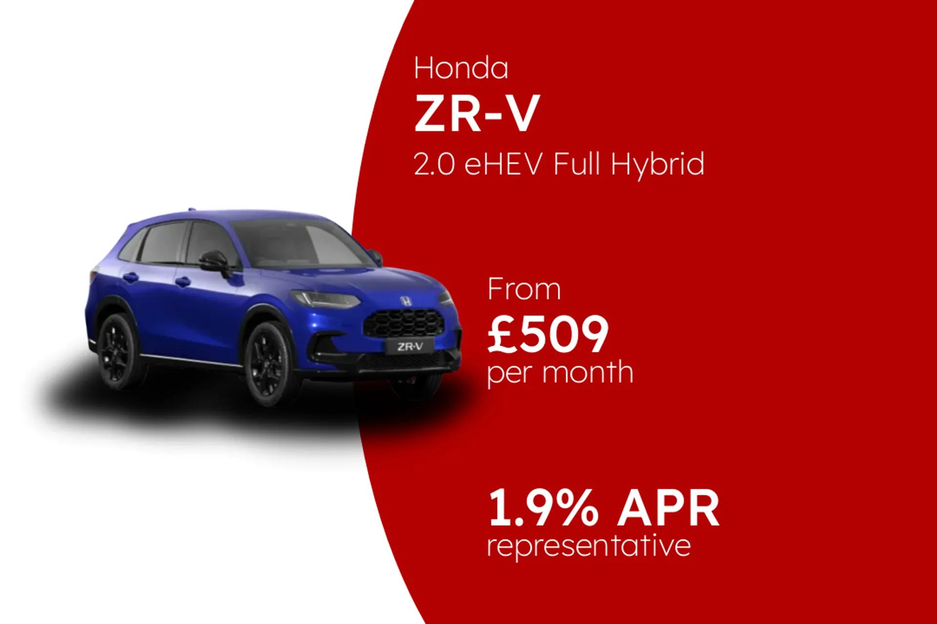 Honda 2.0 eHEV Full Hybrid Sport PCP Finance Offer From £509.00 Per Month 1.90%