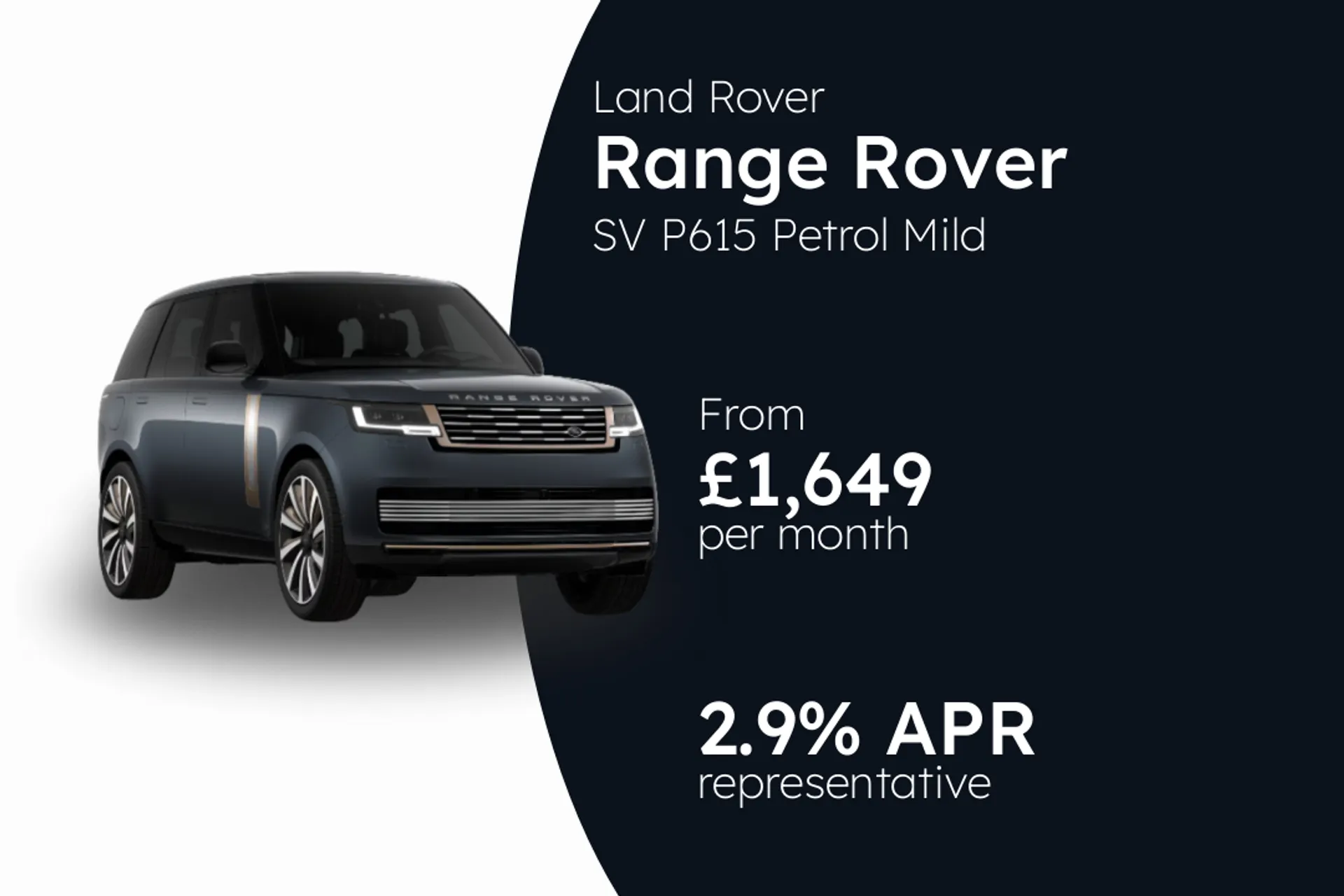 Land Rover SV P615 Petrol Mild Hybrid  PCP Finance Offer From £1649.00 Per Month 2.90%