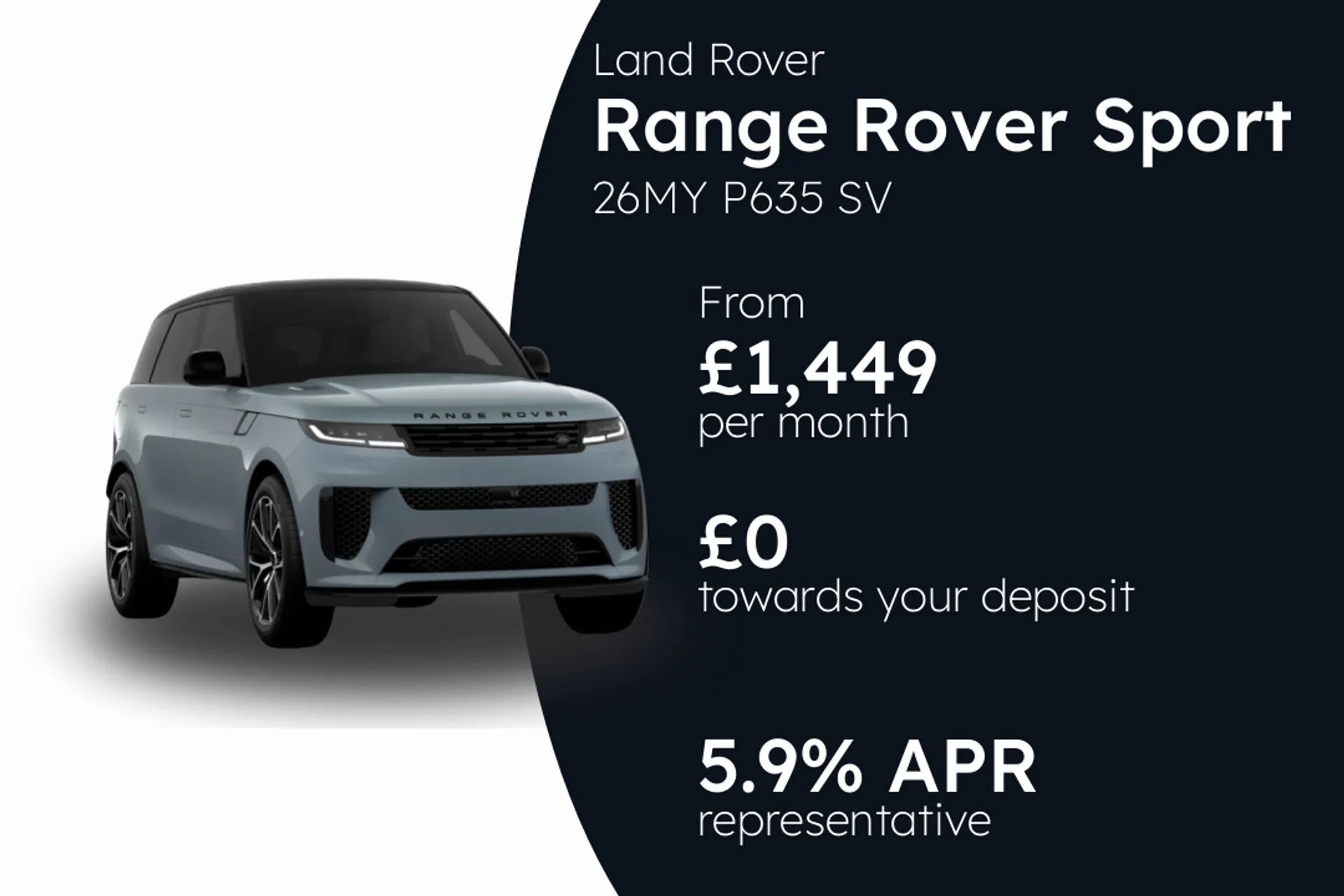 Land Rover 26MY P635 SV PCP Finance Offer From £1449.00 Per Month 5.90%
