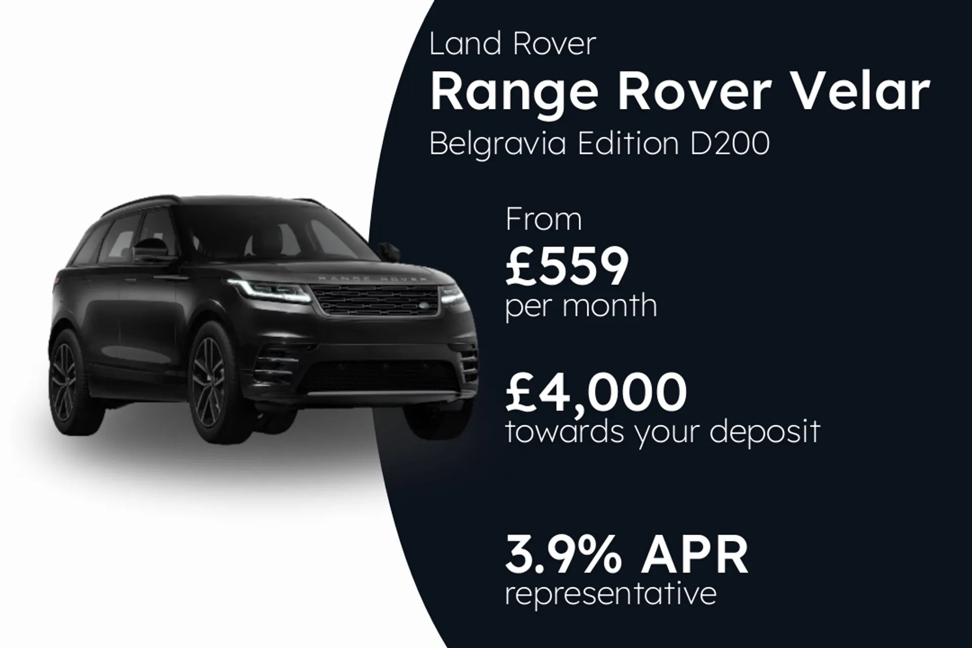 Land Rover Belgravia Edition D200 Diesel Mild Hybrid PCP Finance Offer From £559.00 Per Month 3.90%