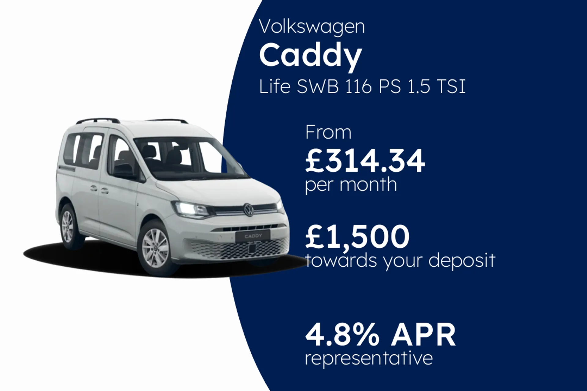 Volkswagen Life SWB 116 PS 1.5 TSI 7sp DSG PCP Finance Offer From £314.34 Per Month 4.80%