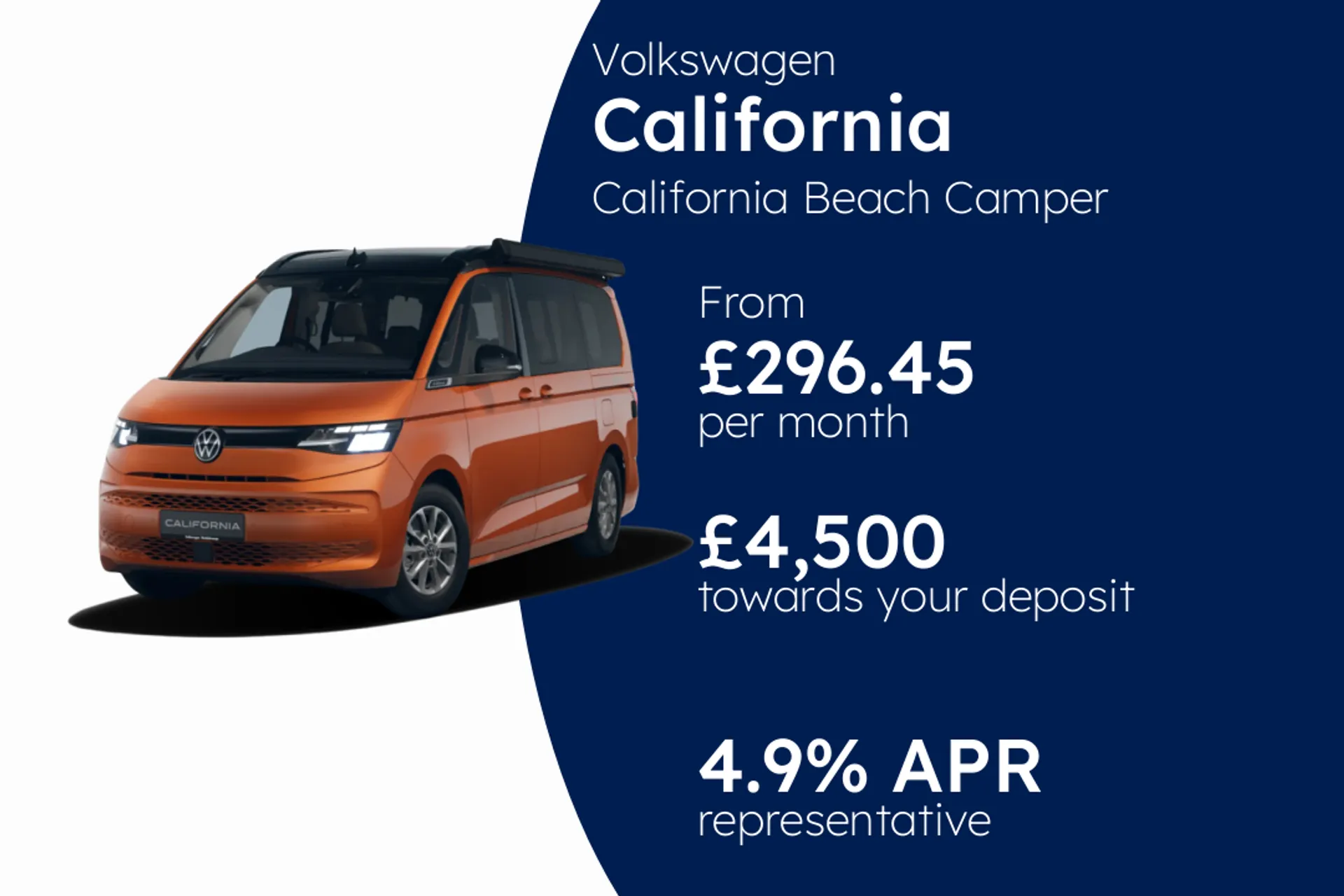 Volkswagen California Beach Camper 150 PS 2.0 TDI 7-Speed DSG PCP Finance Offer From £296.45 Per Month 4.90%