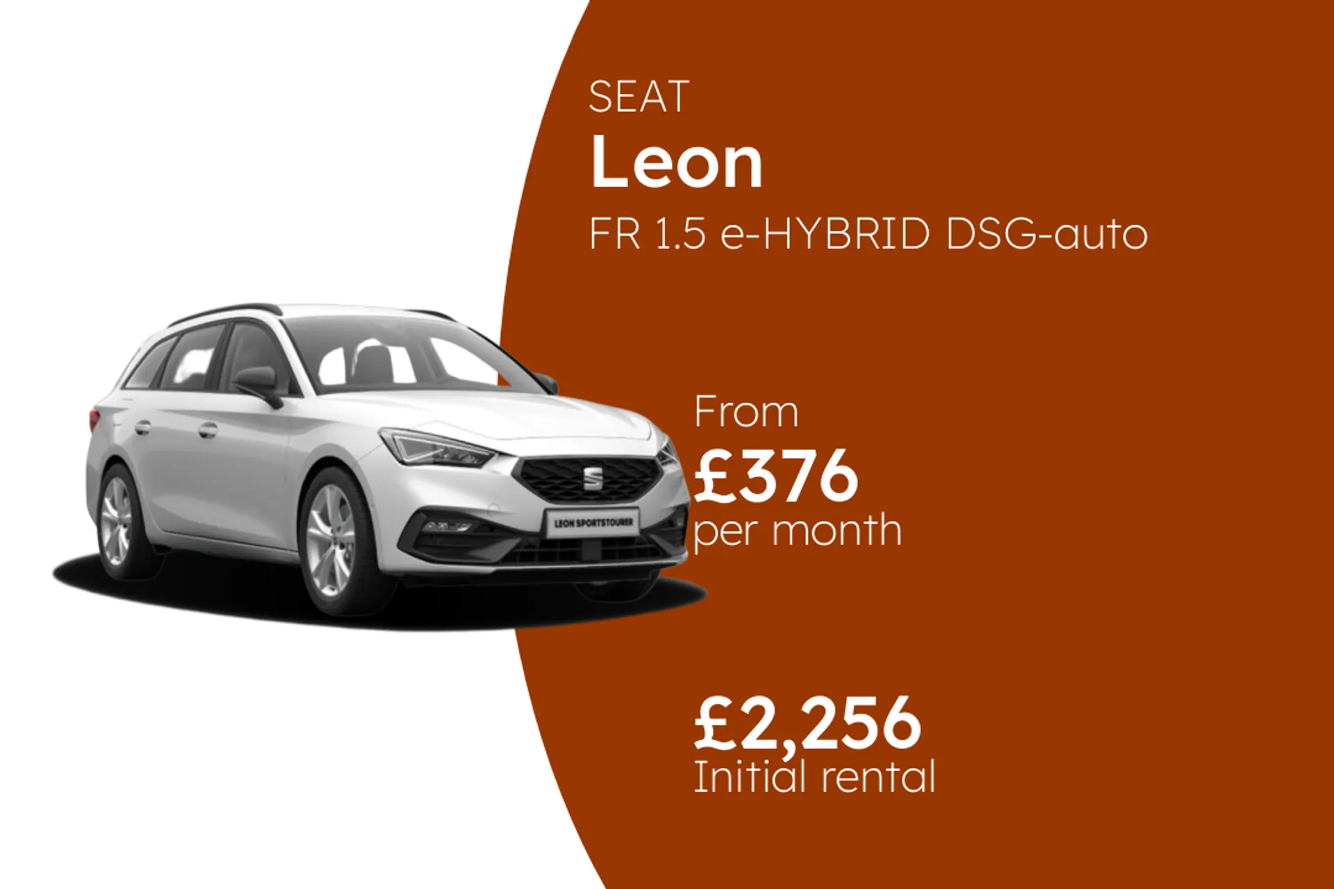 SEAT FR 1.5 e-HYBRID DSG-auto 204PS Estate BCH Finance Offer From £376.00 Per Month  
