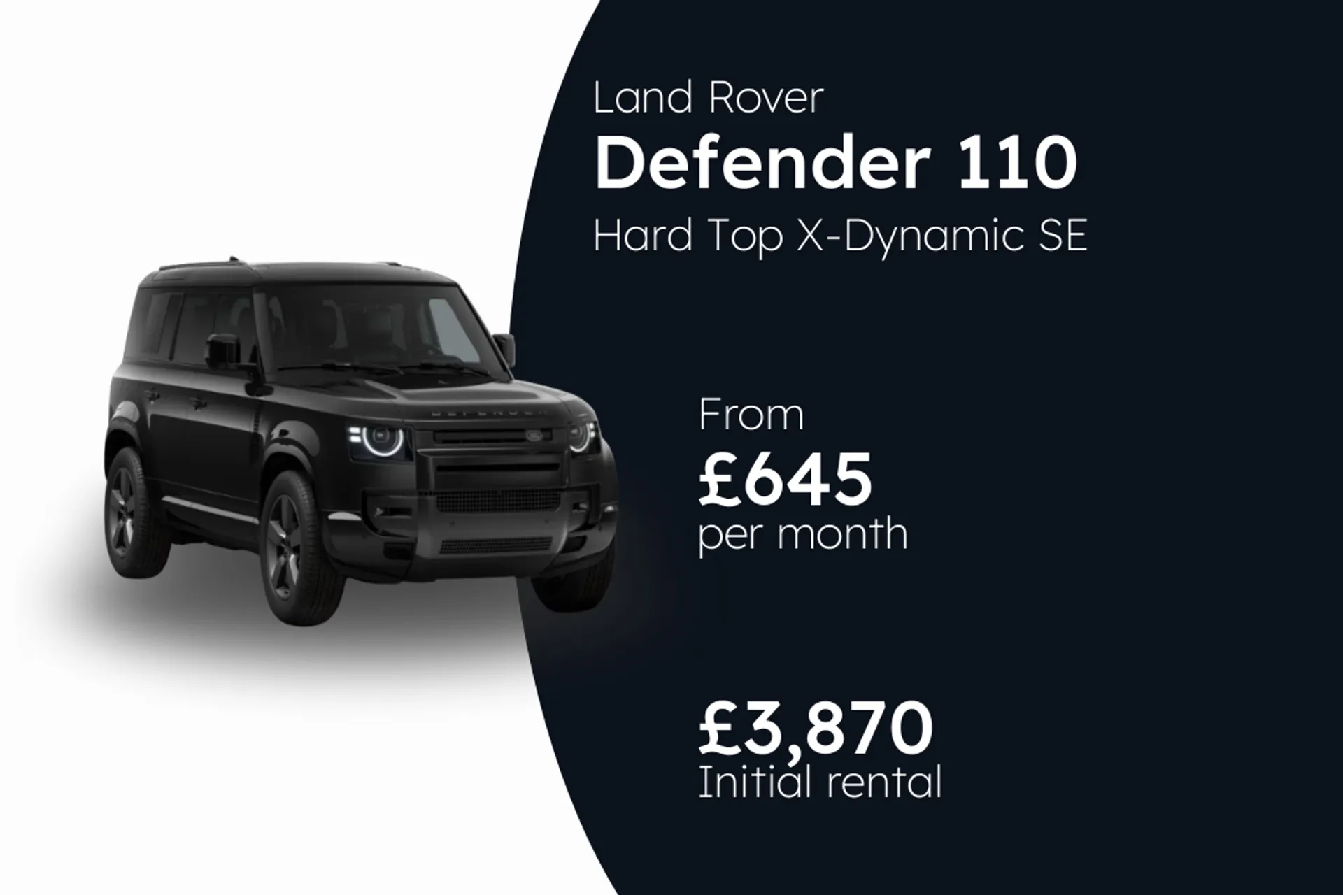 Land Rover Hard Top X-Dynamic SE D250 Diesel Mild Hybrid BCH Finance Offer From £645.00 Per Month  
