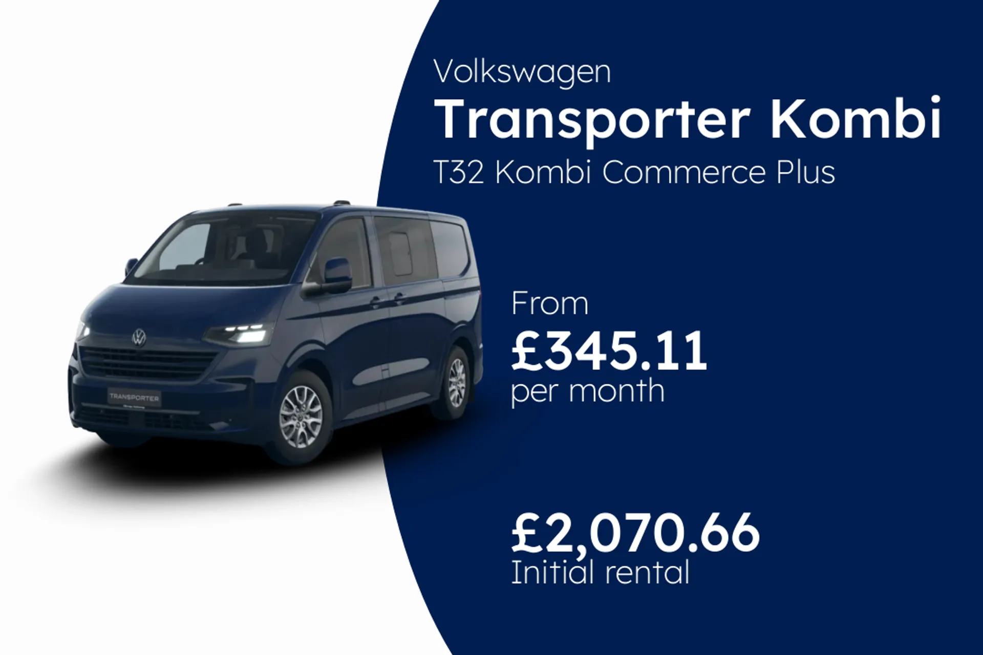 Volkswagen T32 Kombi Commerce Plus LWB 110 PS 2.0 TDI 6sp Manual BCH Finance Offer From £345.11 Per Month  