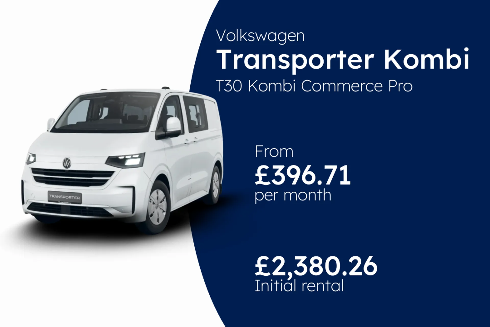 Volkswagen T30 Kombi Commerce Pro SWB 110 PS 2.0 TDI 6sp Manual BCH Finance Offer From £396.71 Per Month  