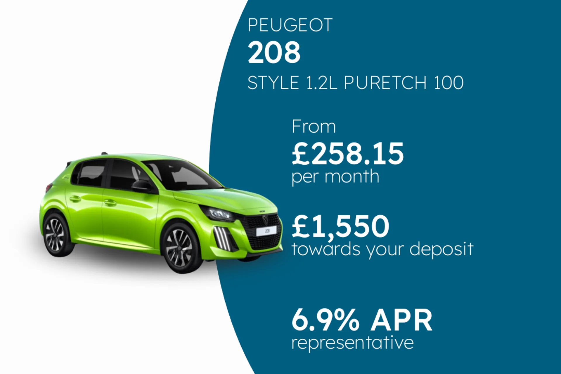 PEUGEOT STYLE 1.2L PURETCH 100 S&S - Agueda Yellow 2 PCP Finance Offer From £258.15 Per Month 6.90%