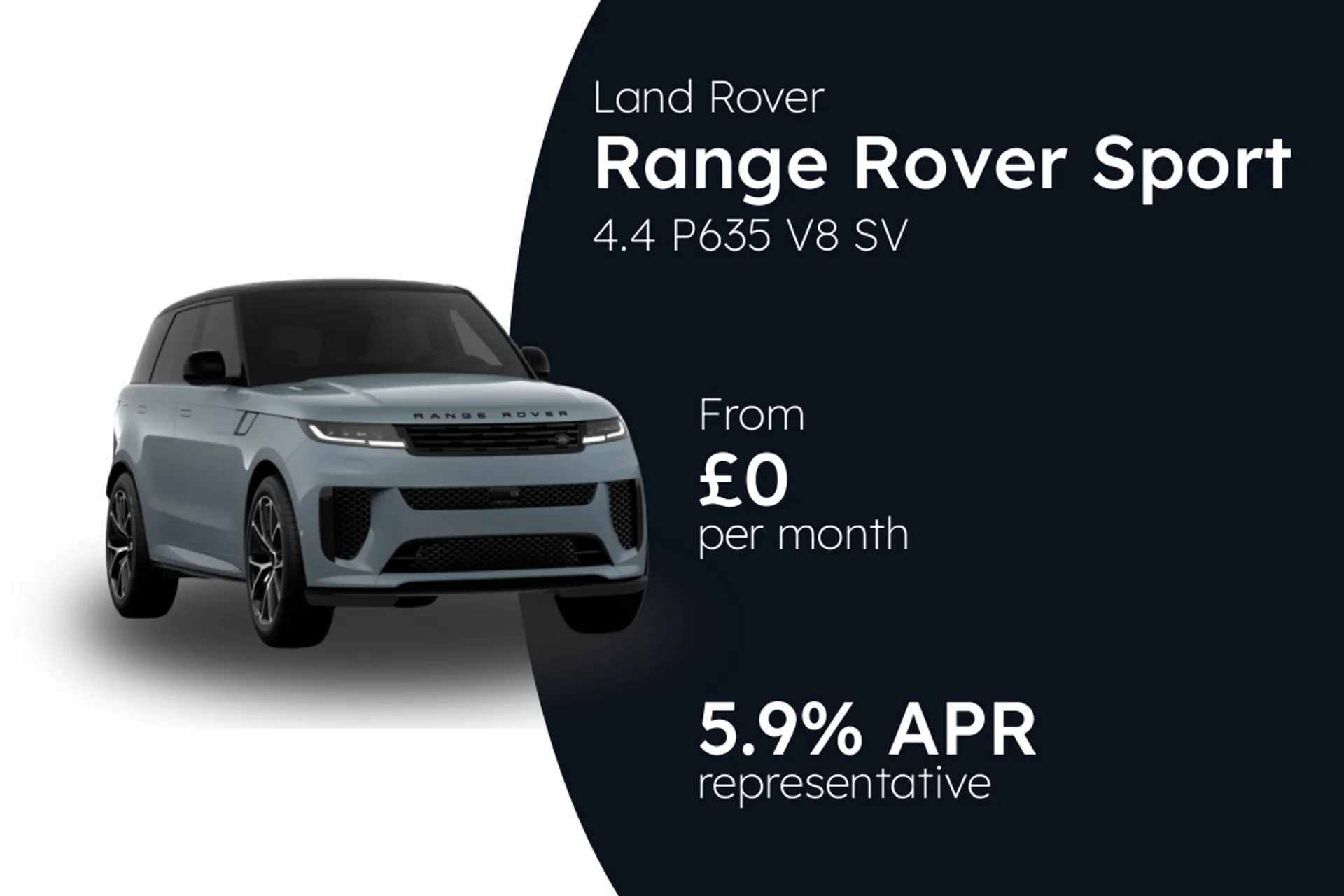 Land Rover 4.4 P635 V8 SV PCP Finance Offer From £0.00 Per Month 5.90%