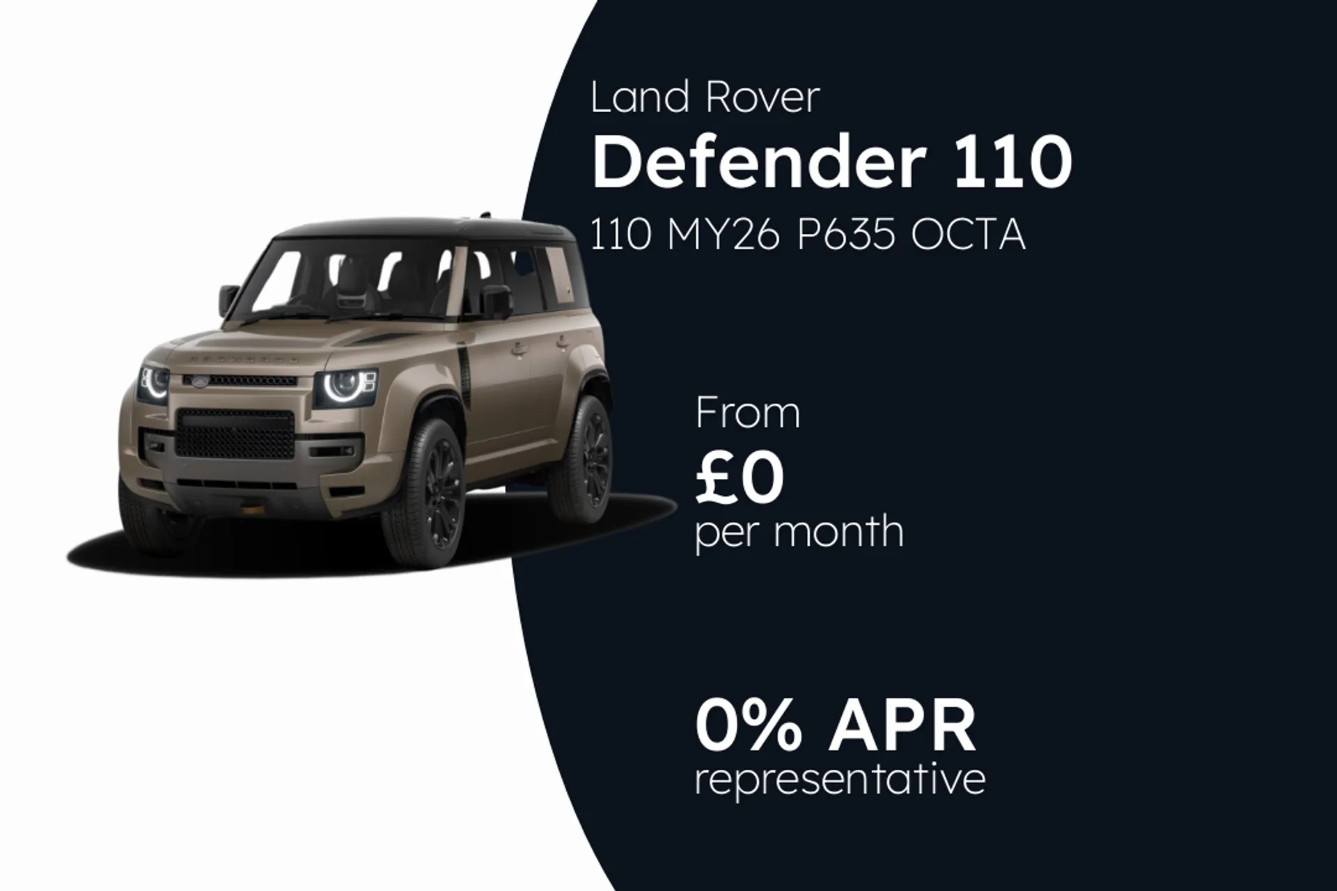 Land Rover 110 MY26 P635 OCTA Petrol V8 Mild Hybrid PCP Finance Offer From £0.00 Per Month 0.00%
