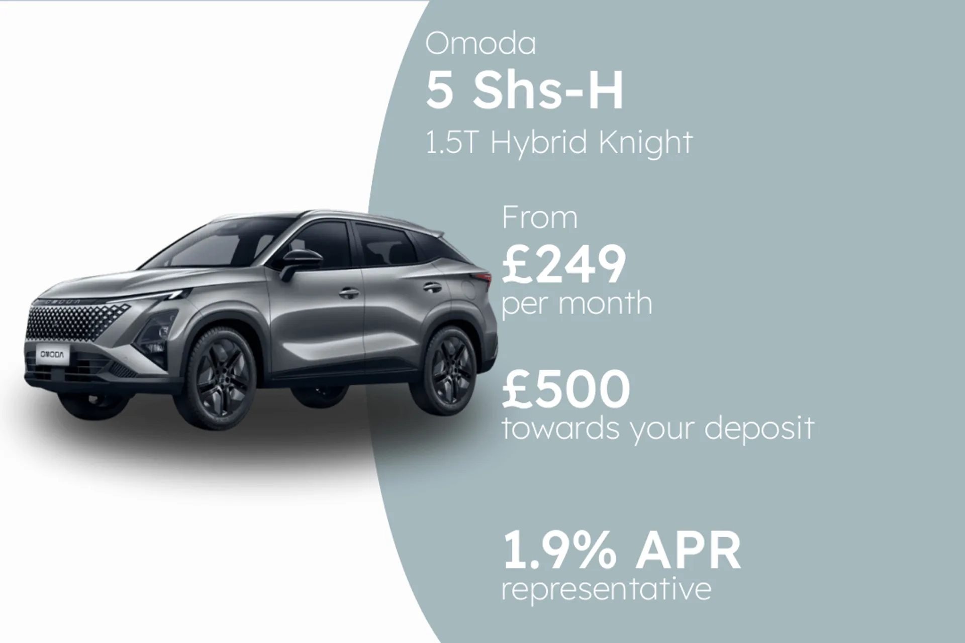Omoda 1.5T Hybrid Knight PCP Finance Offer From £249.00 Per Month 1.90%