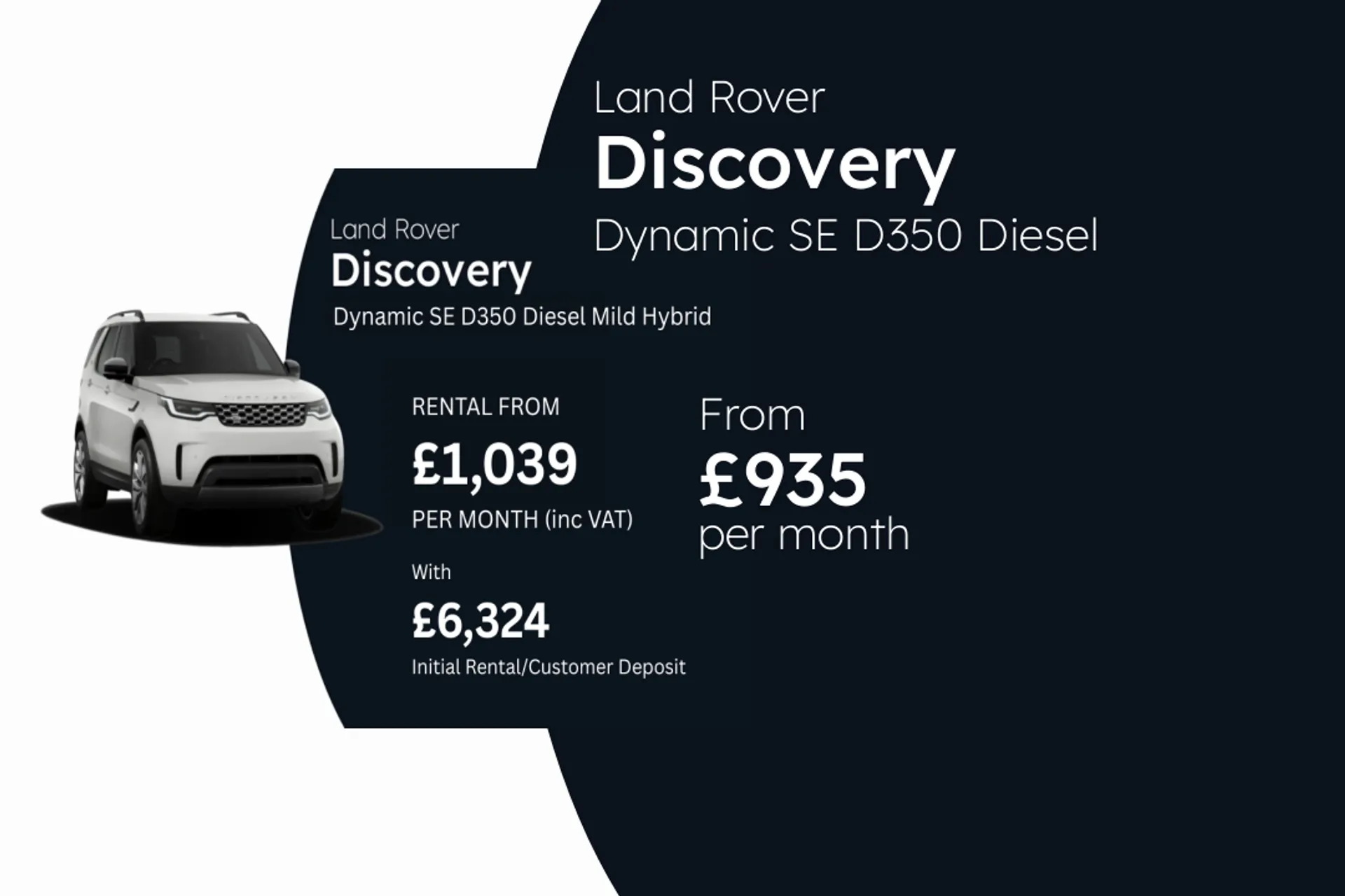 Land Rover Dynamic SE D350 Diesel Mild Hybrid PCH Finance Offer From £935.00 Per Month  