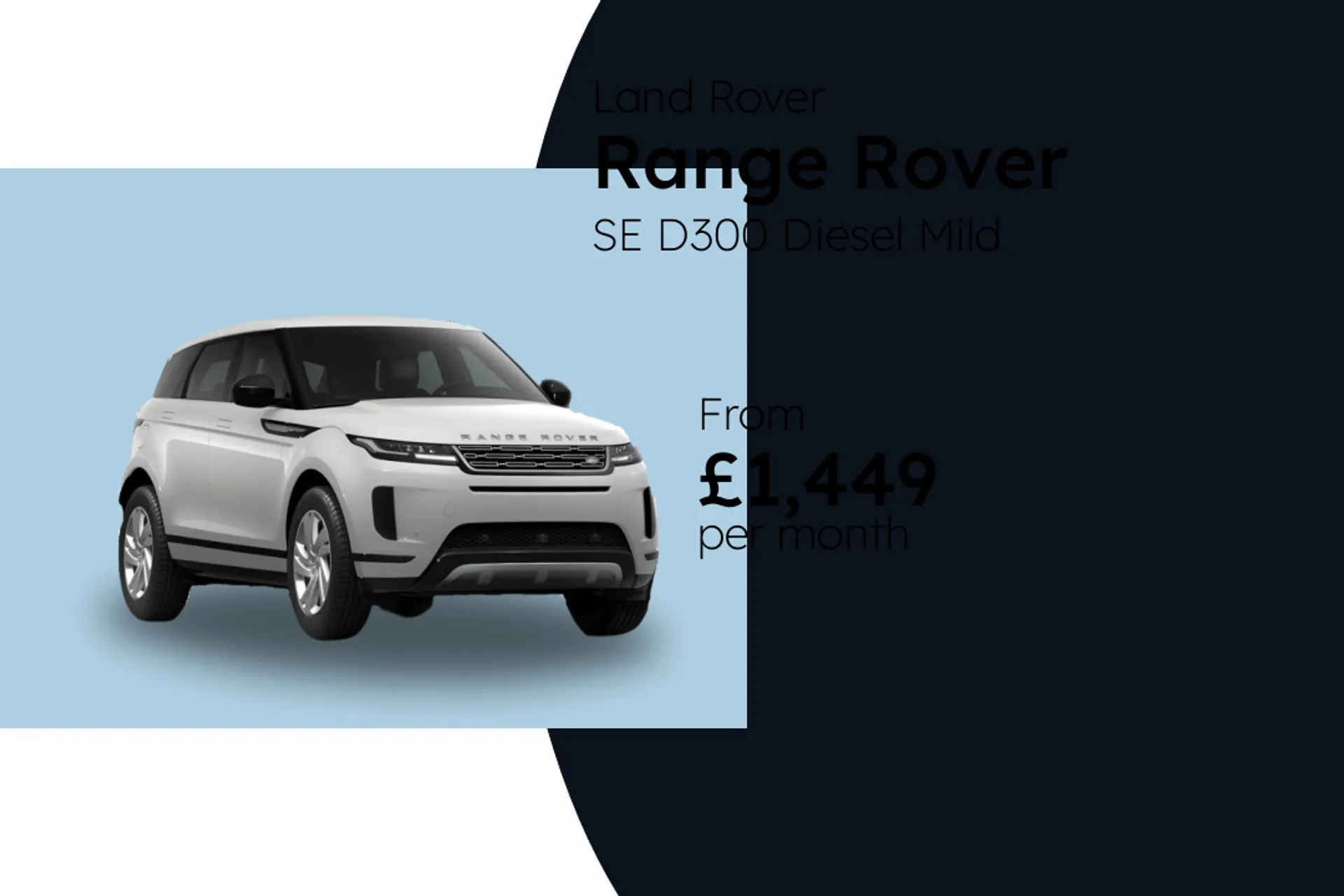 Land Rover SE D300 Diesel Mild Hybrid PCH Finance Offer From £1449.00 Per Month  