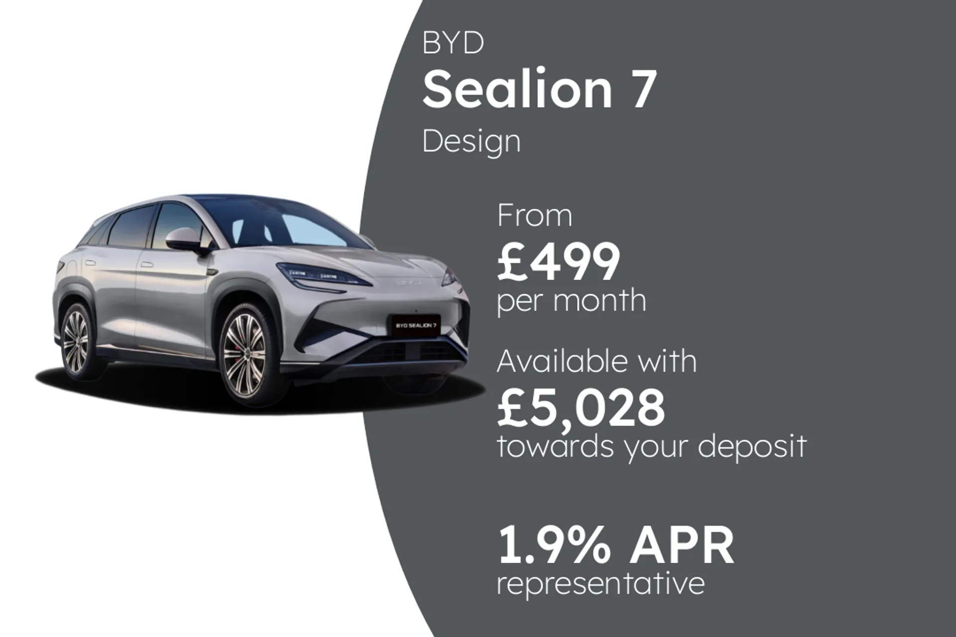 BYD Design PCP Finance Offer From £499.00 Per Month 1.90%