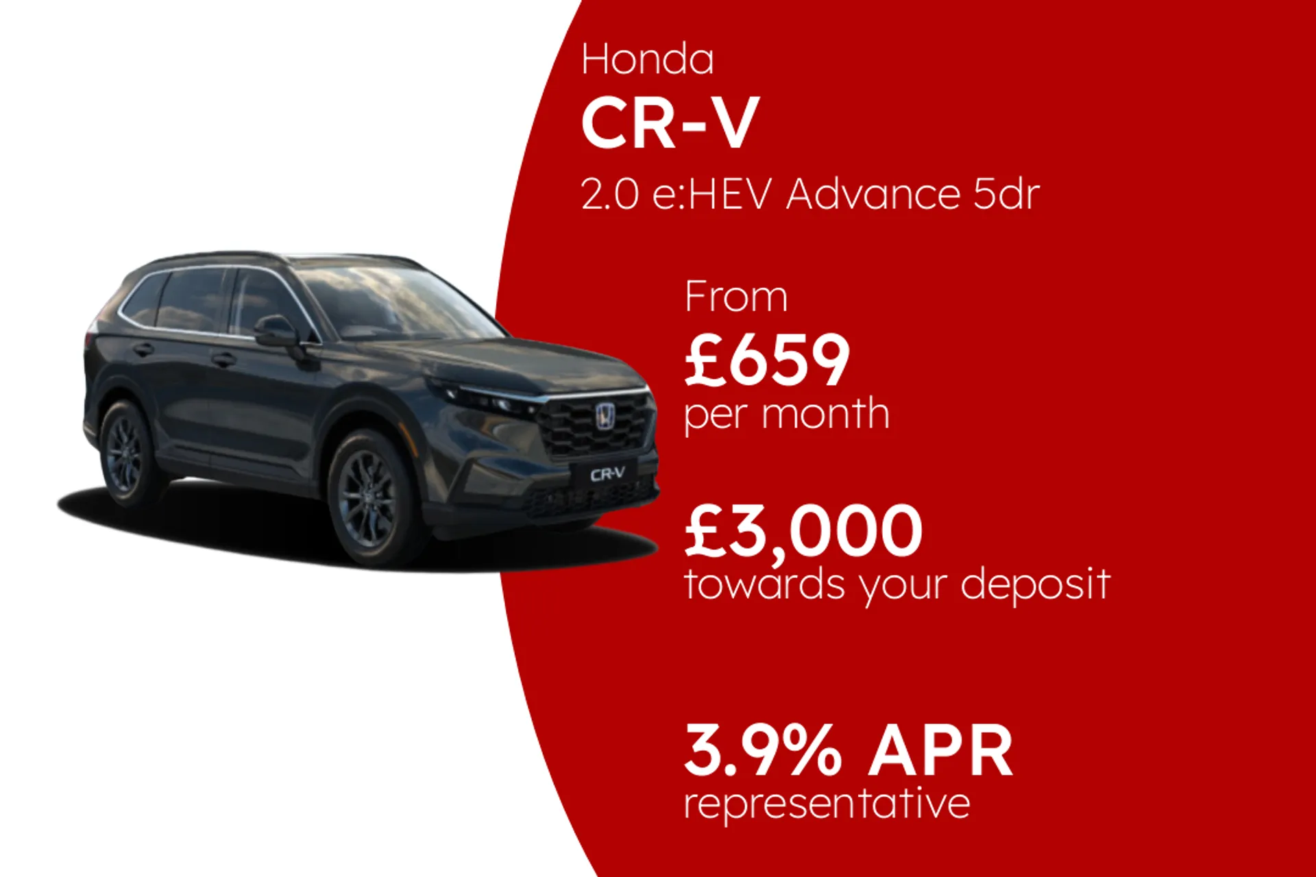 Honda 2.0 e:HEV Advance 5dr eCVT PCP Finance Offer From £659.00 Per Month 3.90%