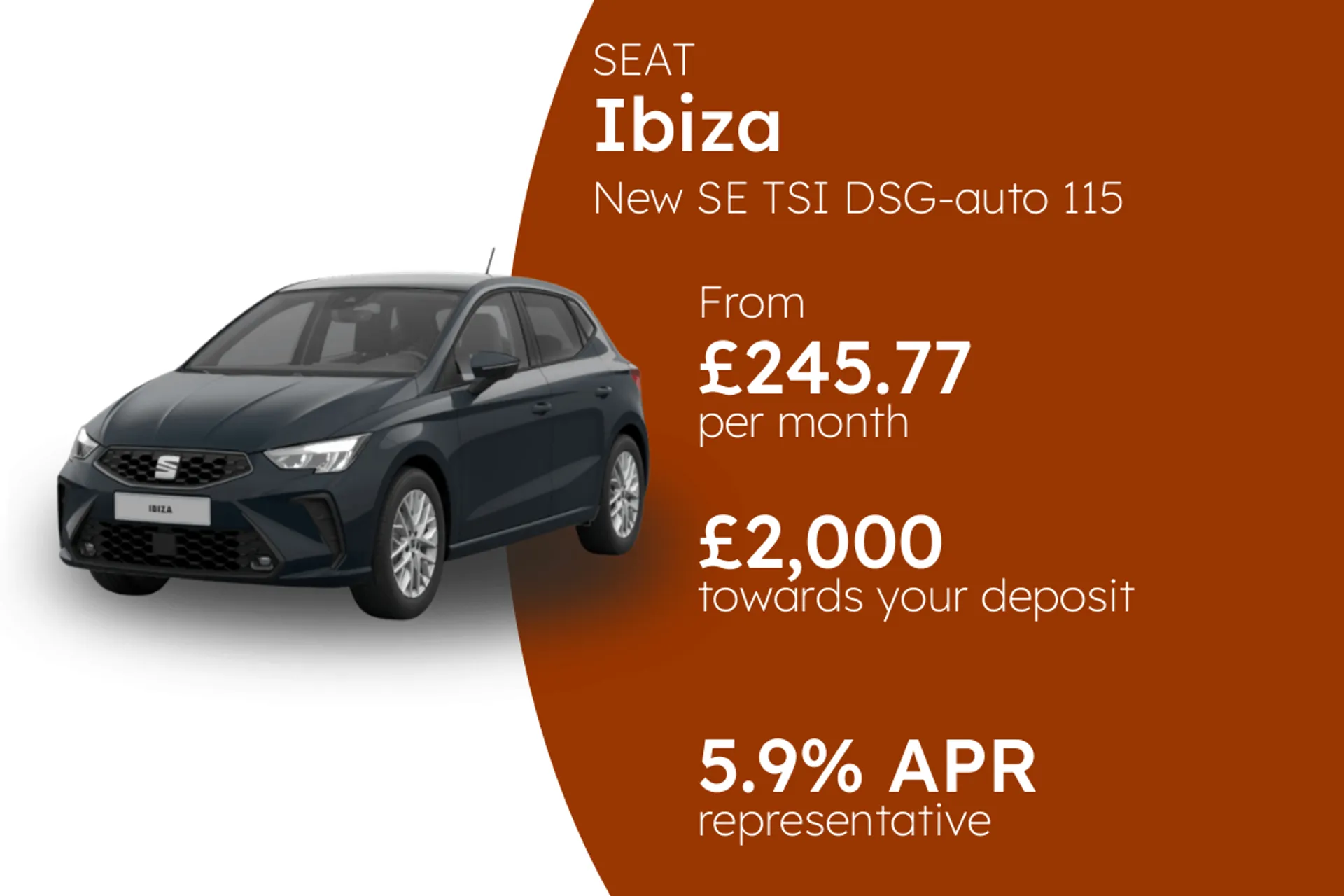 SEAT New SE TSI DSG-auto 115 PS PCP Finance Offer From £245.77 Per Month 5.90%