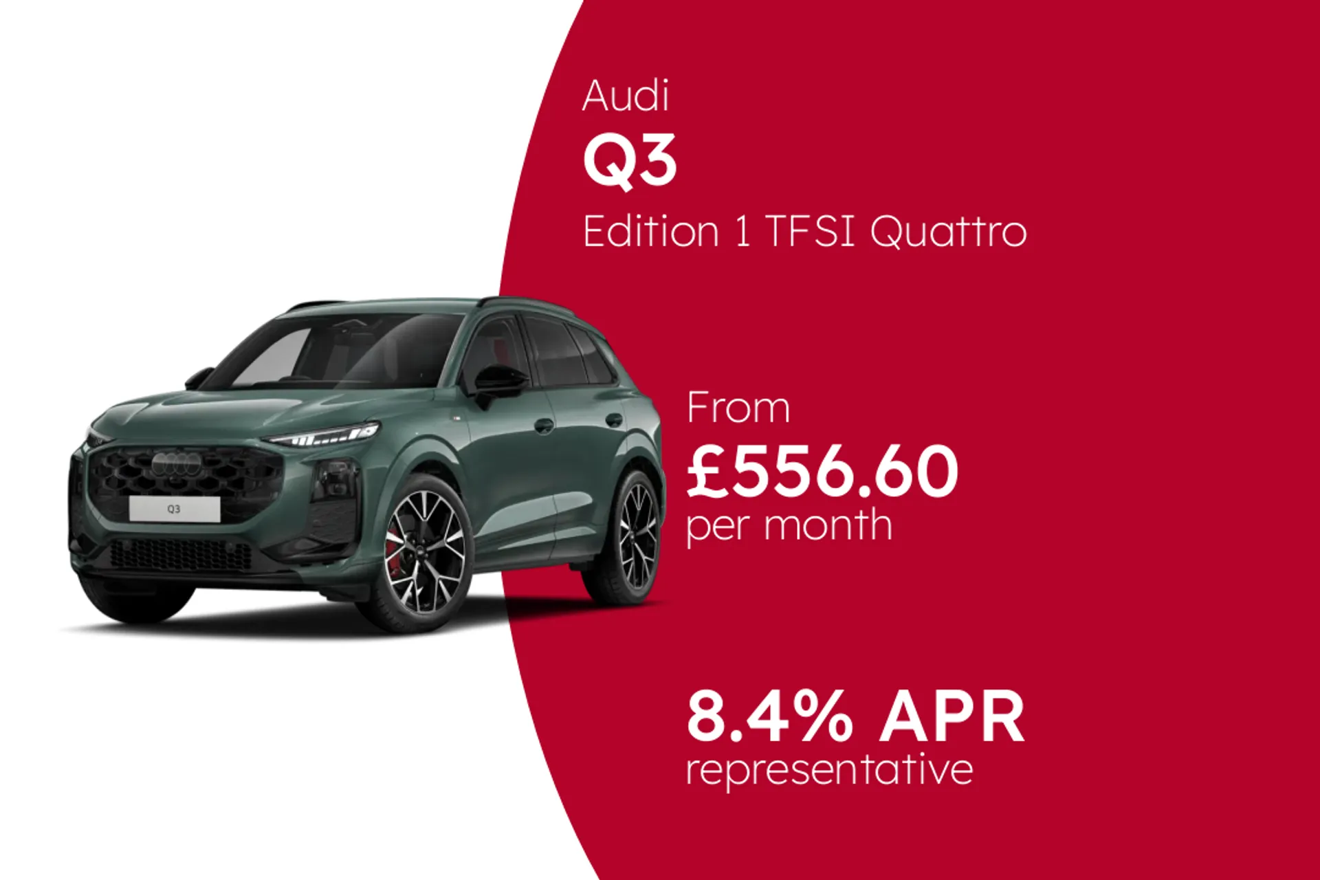 Audi Edition 1 TFSI Quattro 204 PS S Tronic PCP Finance Offer From £556.60 Per Month 8.40%