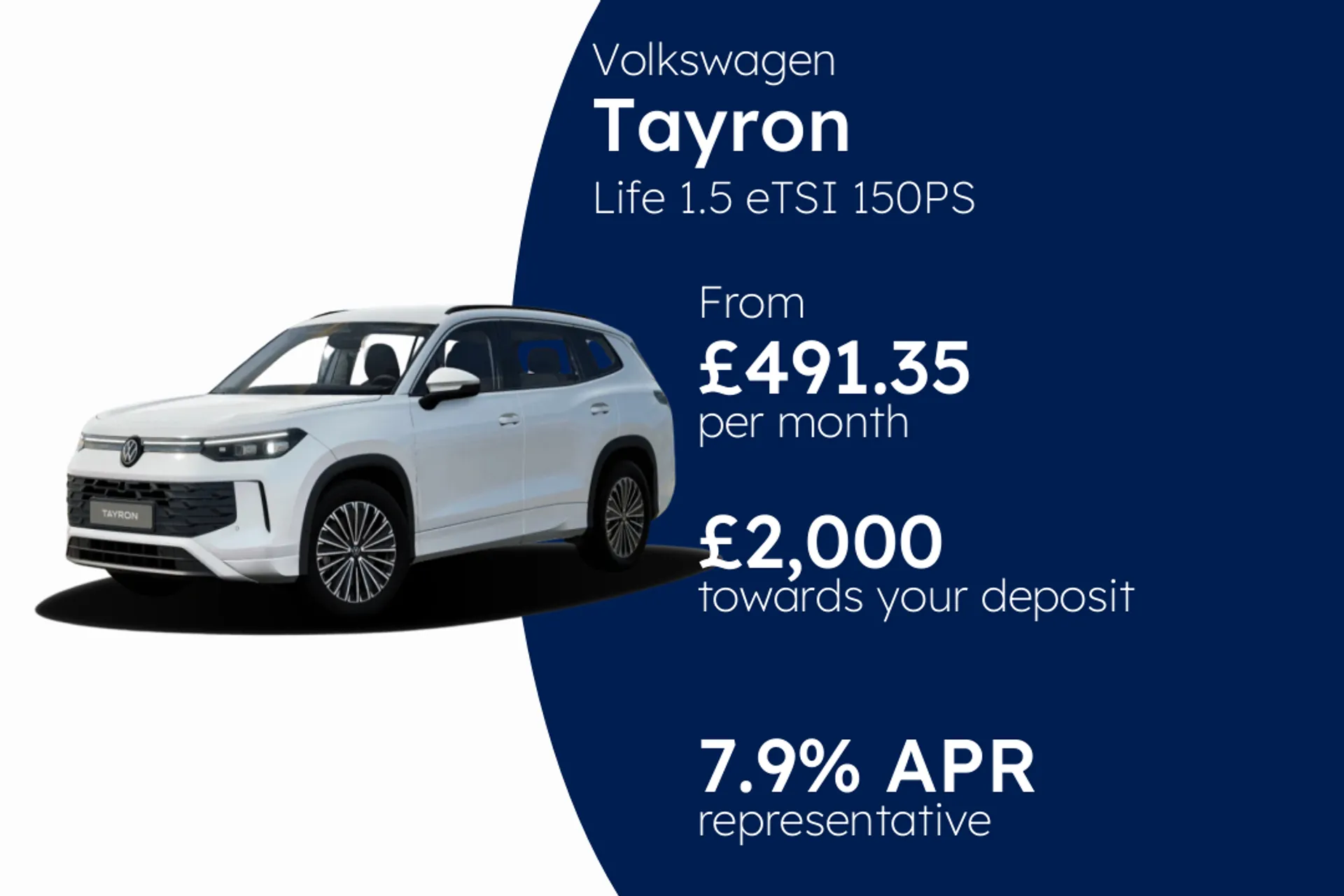 Volkswagen Life 1.5 eTSI 150PS 7-Speed DSG 5 Door PCP Finance Offer From £491.35 Per Month 7.90%