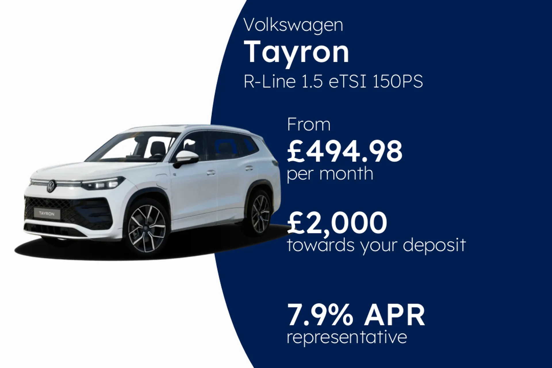 Volkswagen R-Line 1.5 eTSI 150PS 7-Speed DSG 5 Door PCP Finance Offer From £494.98 Per Month 7.90%