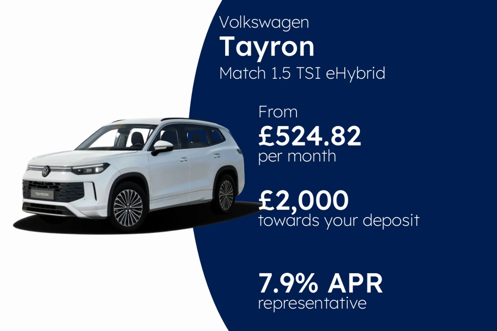 Volkswagen Match 1.5 TSI eHybrid 204PS 6-Speed DSG 5 Door PCP Finance Offer From £524.82 Per Month 7.90%