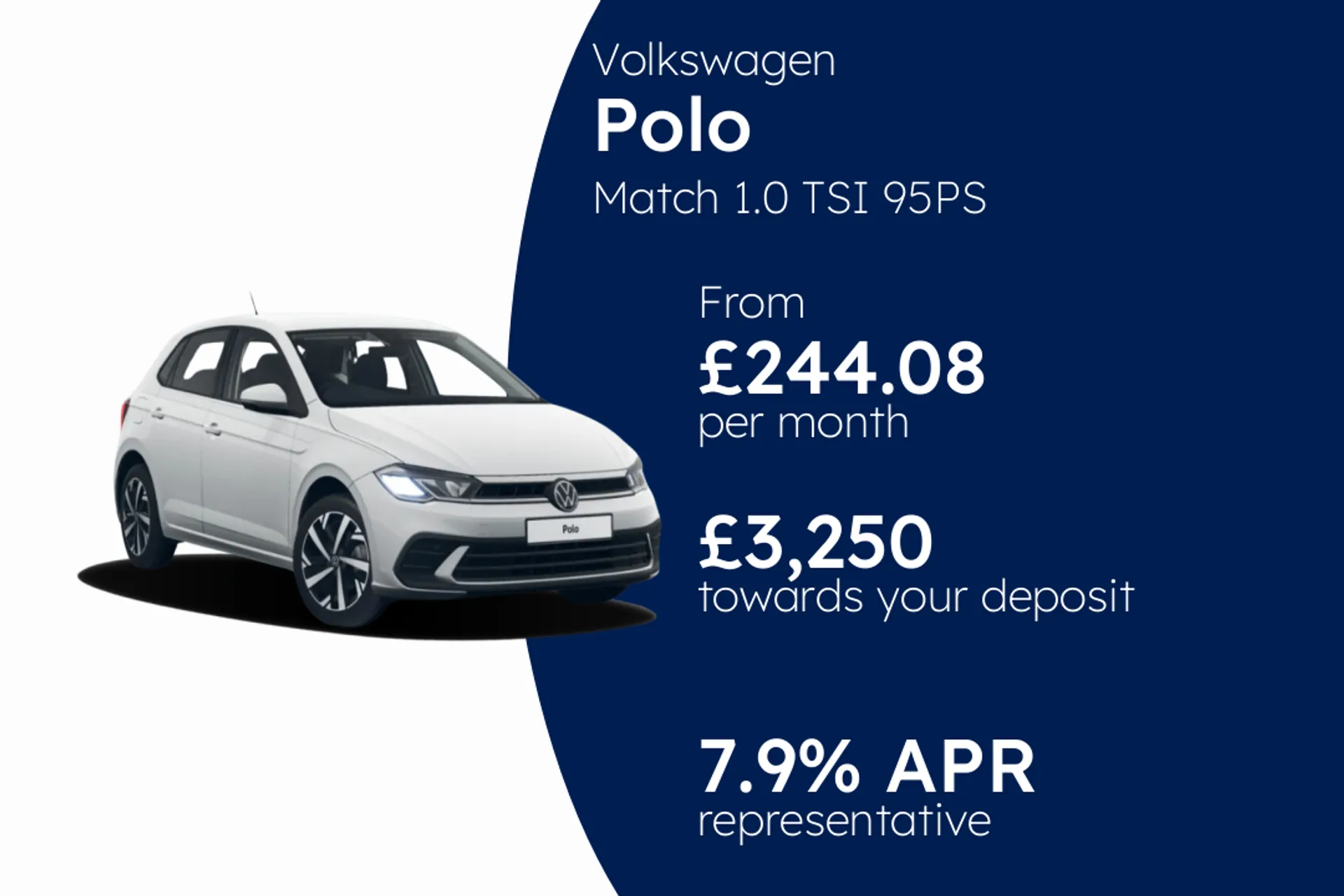 Volkswagen Match 1.0 TSI 95PS 5-speed Manual 5 Door PCP Finance Offer From £244.08 Per Month 7.90%