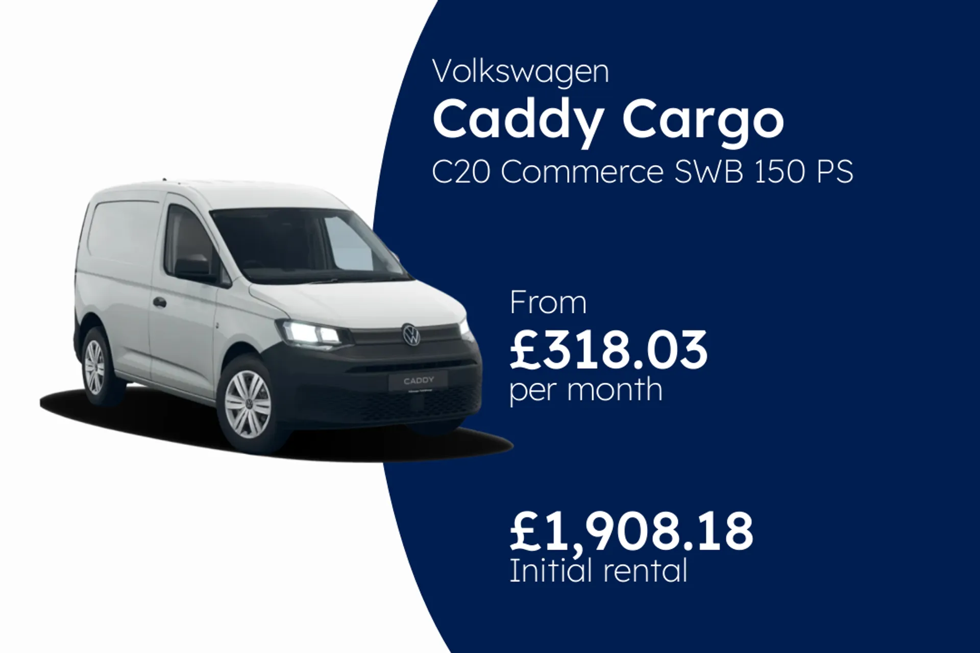 Volkswagen C20 Commerce SWB 150 PS 1.5 eHybrid 6sp DSG BCH Finance Offer From £318.03 Per Month  