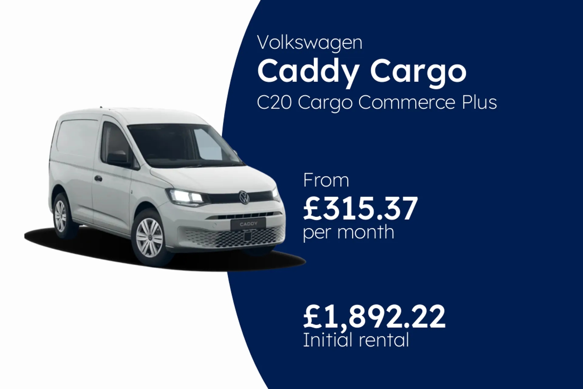 Volkswagen C20 Cargo Commerce Plus Maxi 102 PS 2.0 TDI 6sp Manual BCH Finance Offer From £315.37 Per Month  