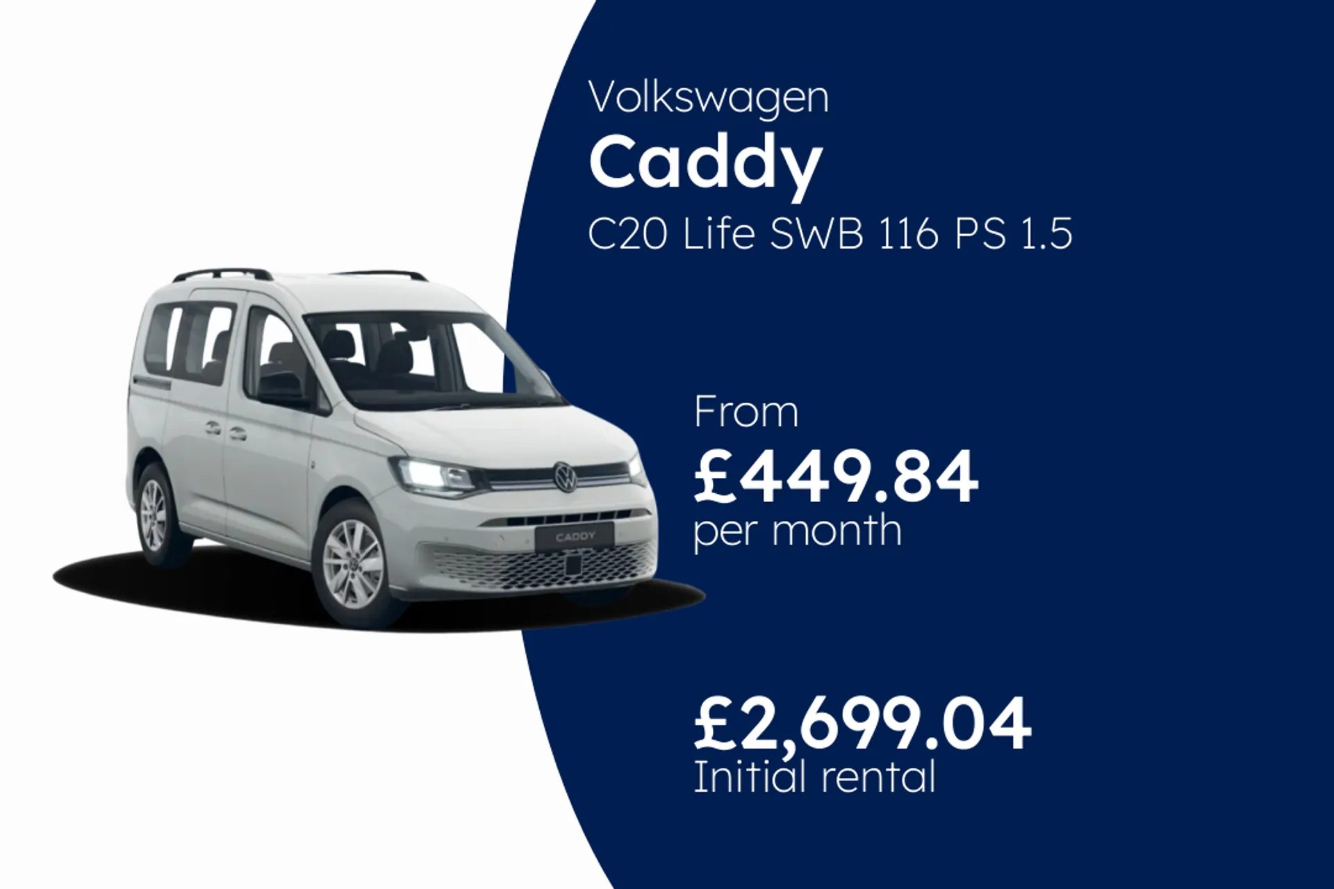 Volkswagen C20 Life SWB 116 PS 1.5 TSI 7sp DSG BCH Finance Offer From £449.84 Per Month  