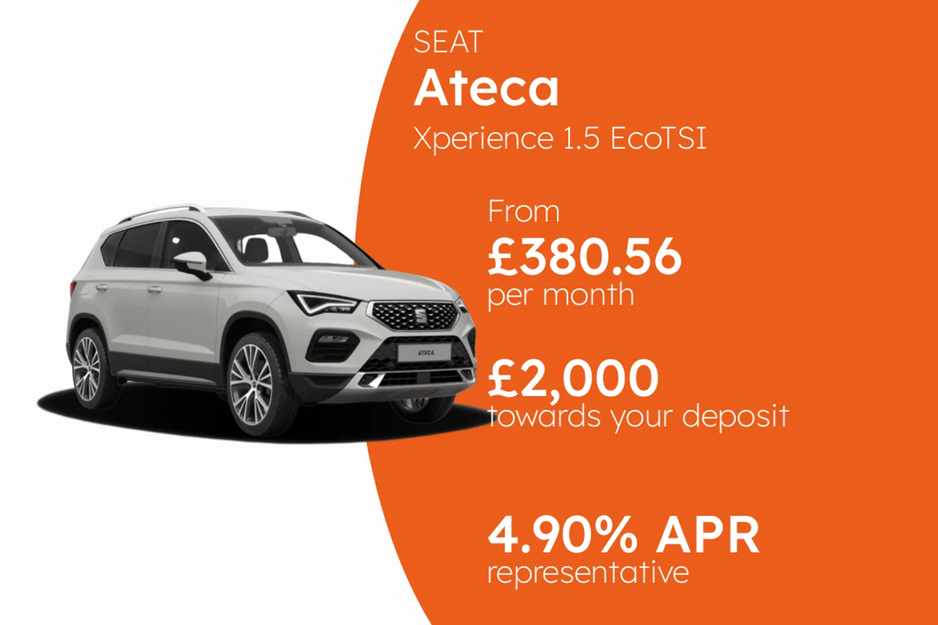 SEAT Xperience 1.5 EcoTSI DSG-auto 150PS PCP Finance Offer From £380.56 Per Month  