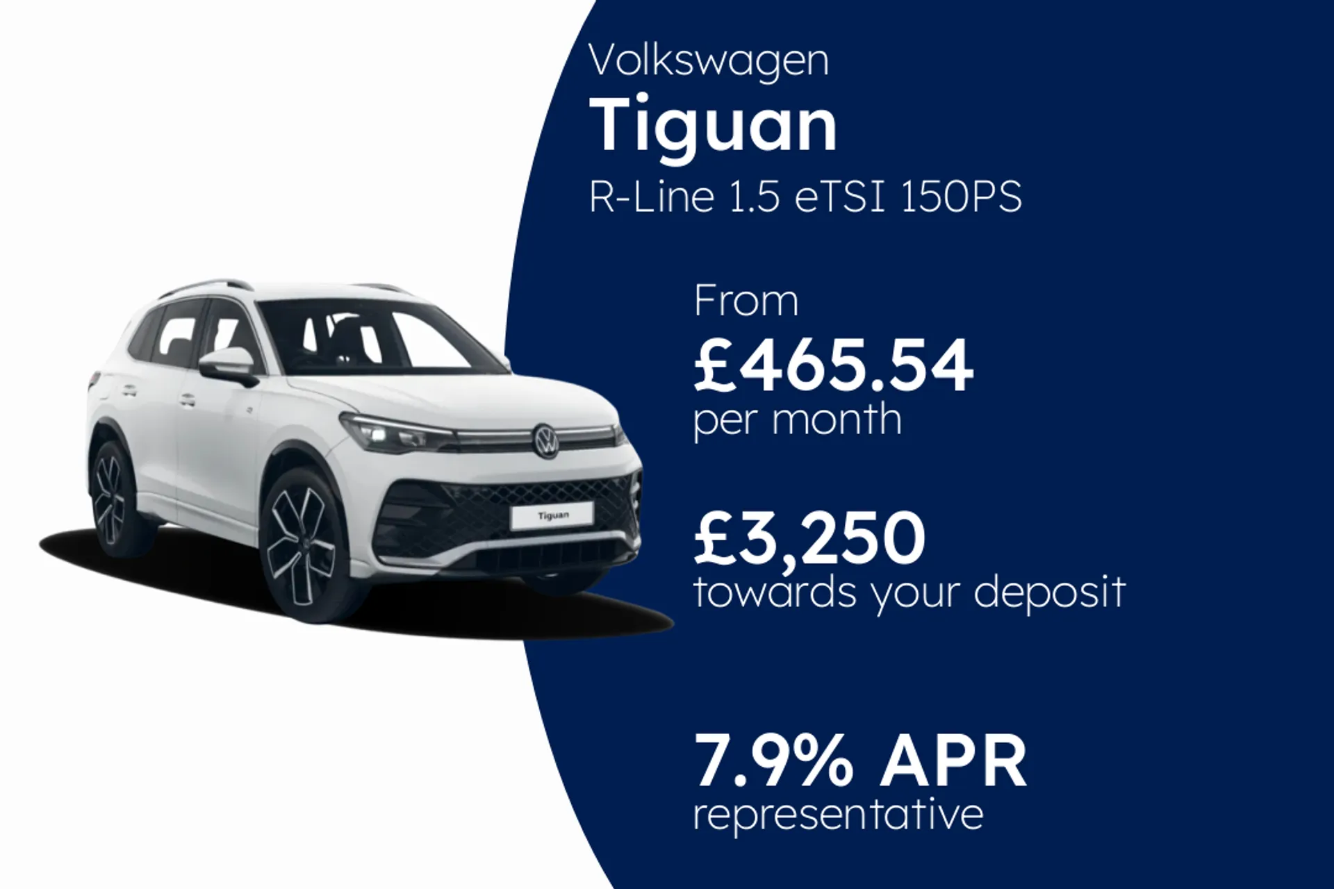 Volkswagen R-Line 1.5 eTSI 150PS 7-Speed DSG 5 Door PCP Finance Offer From £465.54 Per Month  