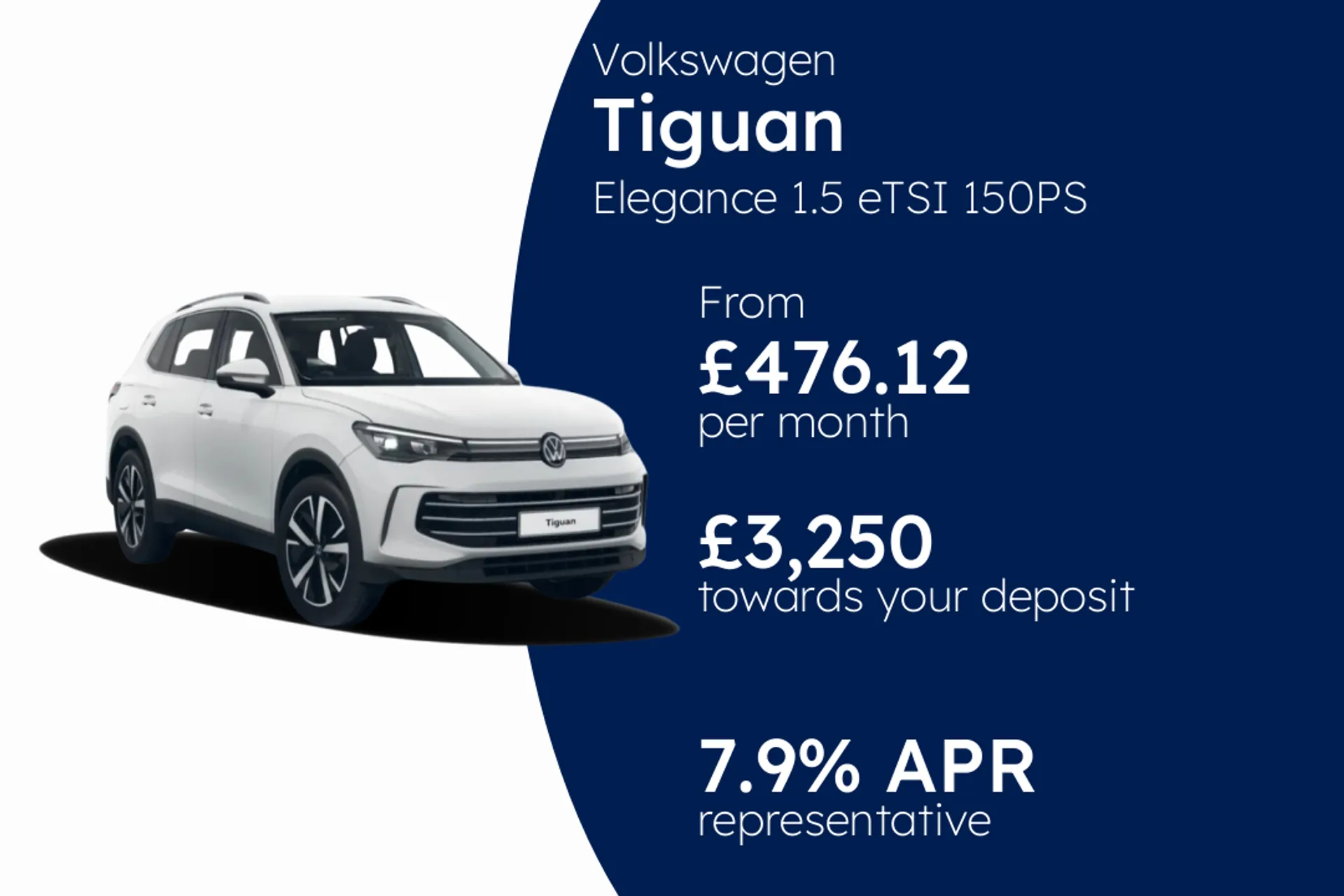 Volkswagen Elegance 1.5 eTSI 150PS 7-Speed DSG 5 Door PCP Finance Offer From £476.12 Per Month