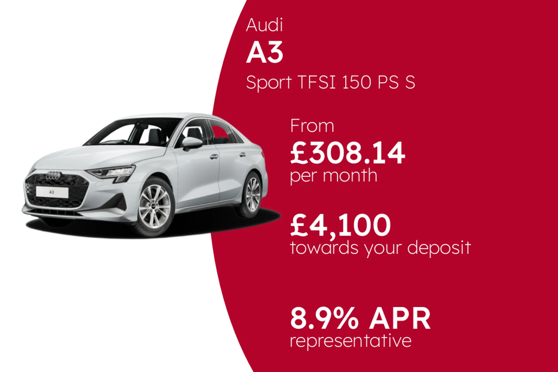 Audi Sport TFSI 150 PS S Tronic PCP Finance Offer From £308.14 Per Month  