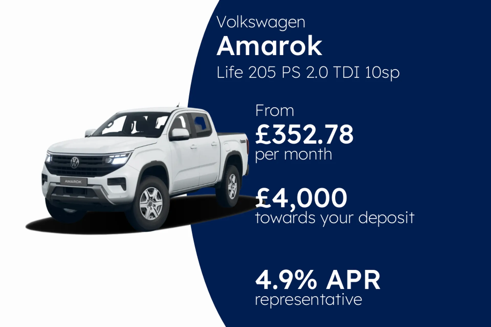 Volkswagen Life 205 PS 2.0 TDI 10sp Automatic 4MOTION PCP Finance Offer From £352.78 Per Month