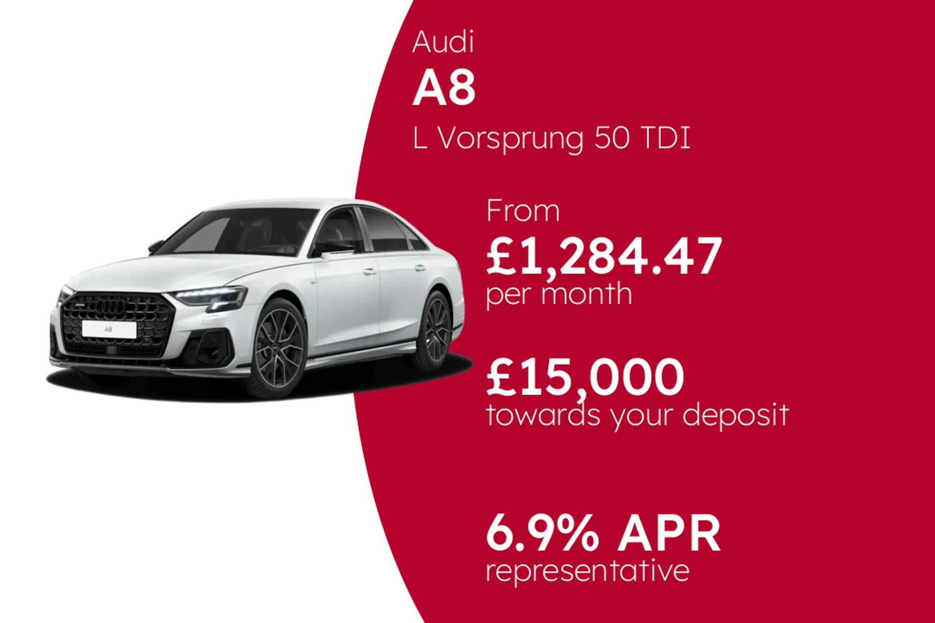 Audi L Vorsprung 50 TDI quattro tiptronic PCP Finance Offer From £1284.47 Per Month  